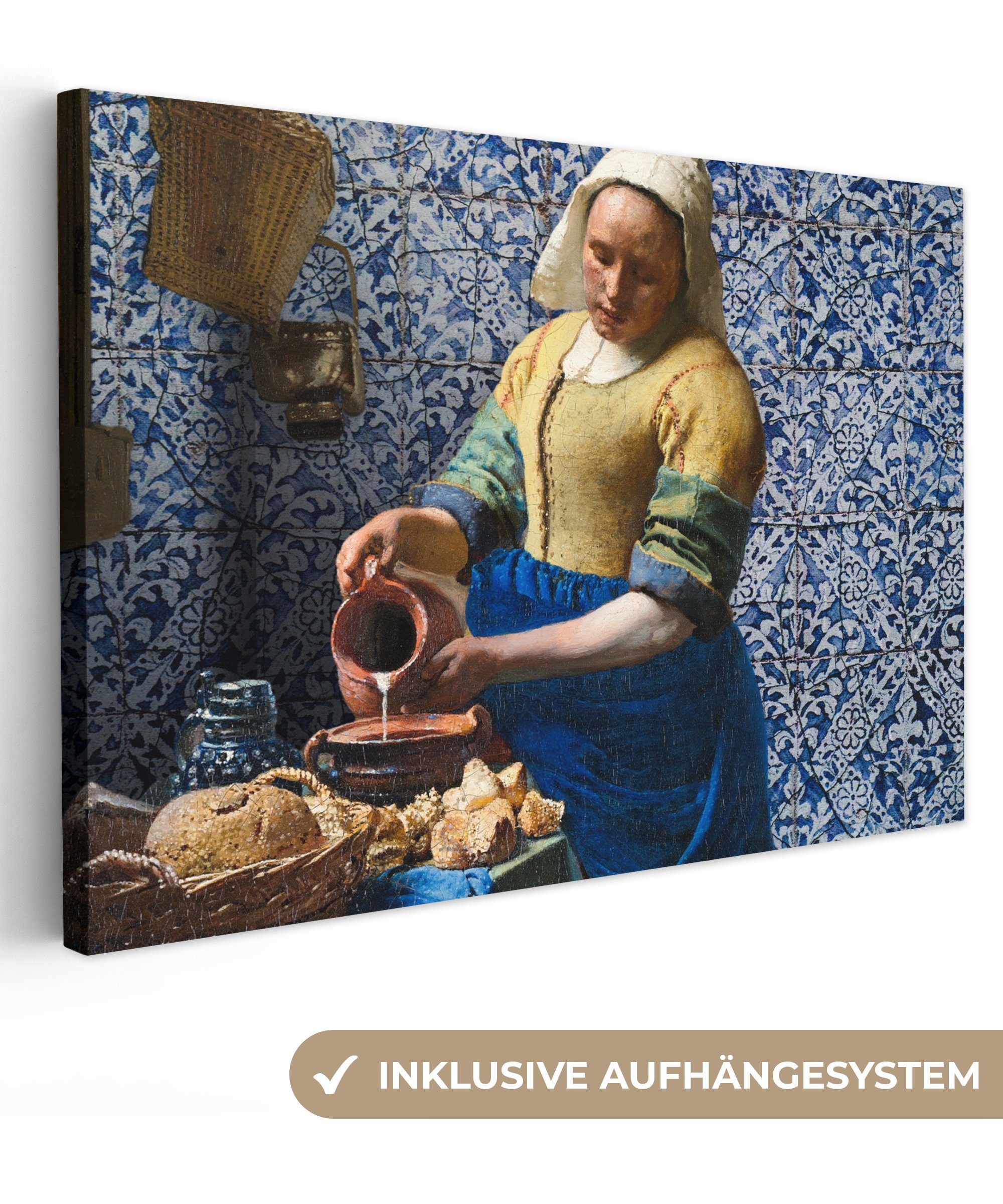 OneMillionCanvasses® Leinwandbild Milchmädchen - Delfter Blau günstig online kaufen