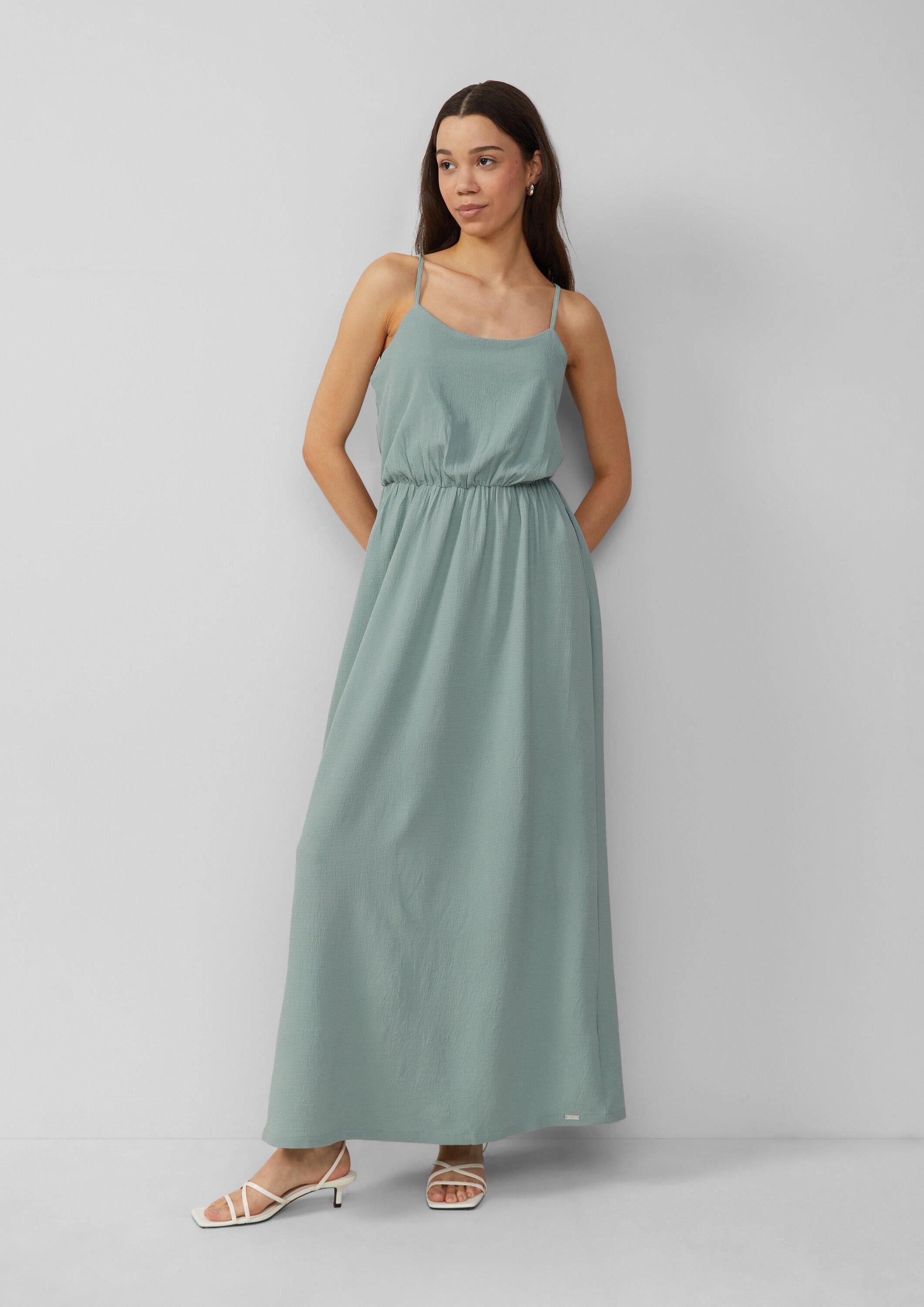 QS Maxikleid Kleid Langes Kleid mit Spaghettiträgern