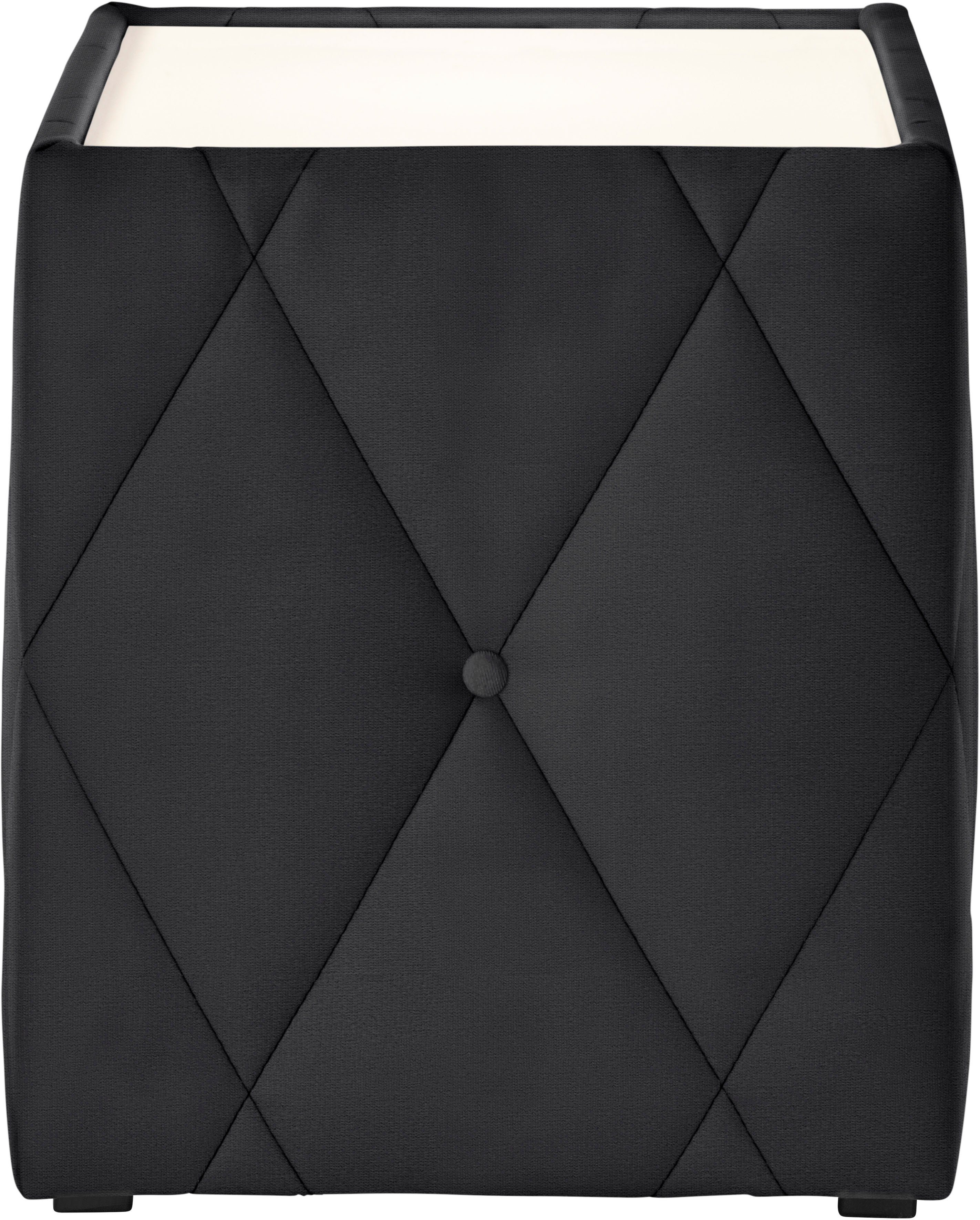 Leonique Nachttisch Alfie, mit Beleuchtung und Bezug aus Samtverlours günstig online kaufen