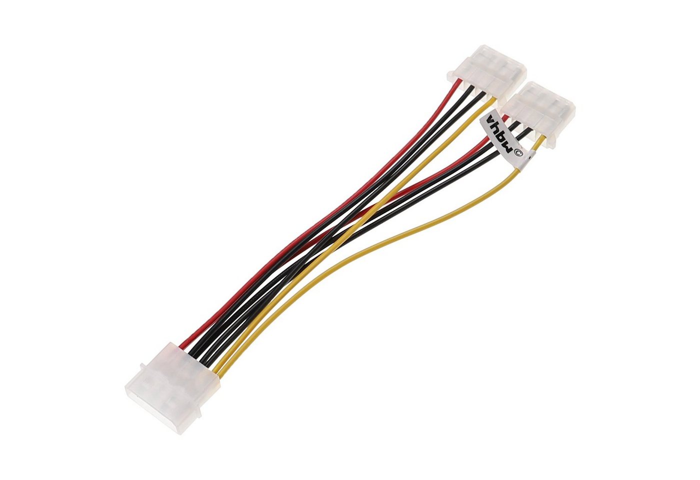 vhbw für Computer / DVD-Player / Festplatte Stromkabel, (18 cm), Zwei-Wege-Splitter, Flachkabel