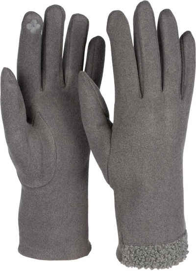 styleBREAKER Fleecehandschuhe Touchscreen Handschuhe Teddyfell