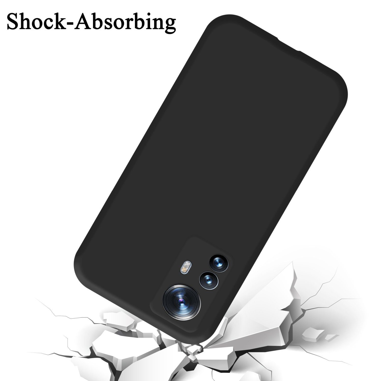 Cadorabo Handyhülle für Xiaomi 12 PRO Hülle Xiaomi 12 PRO, Flexible Hülle TPU Silikon Schutzhülle Back Cover Case