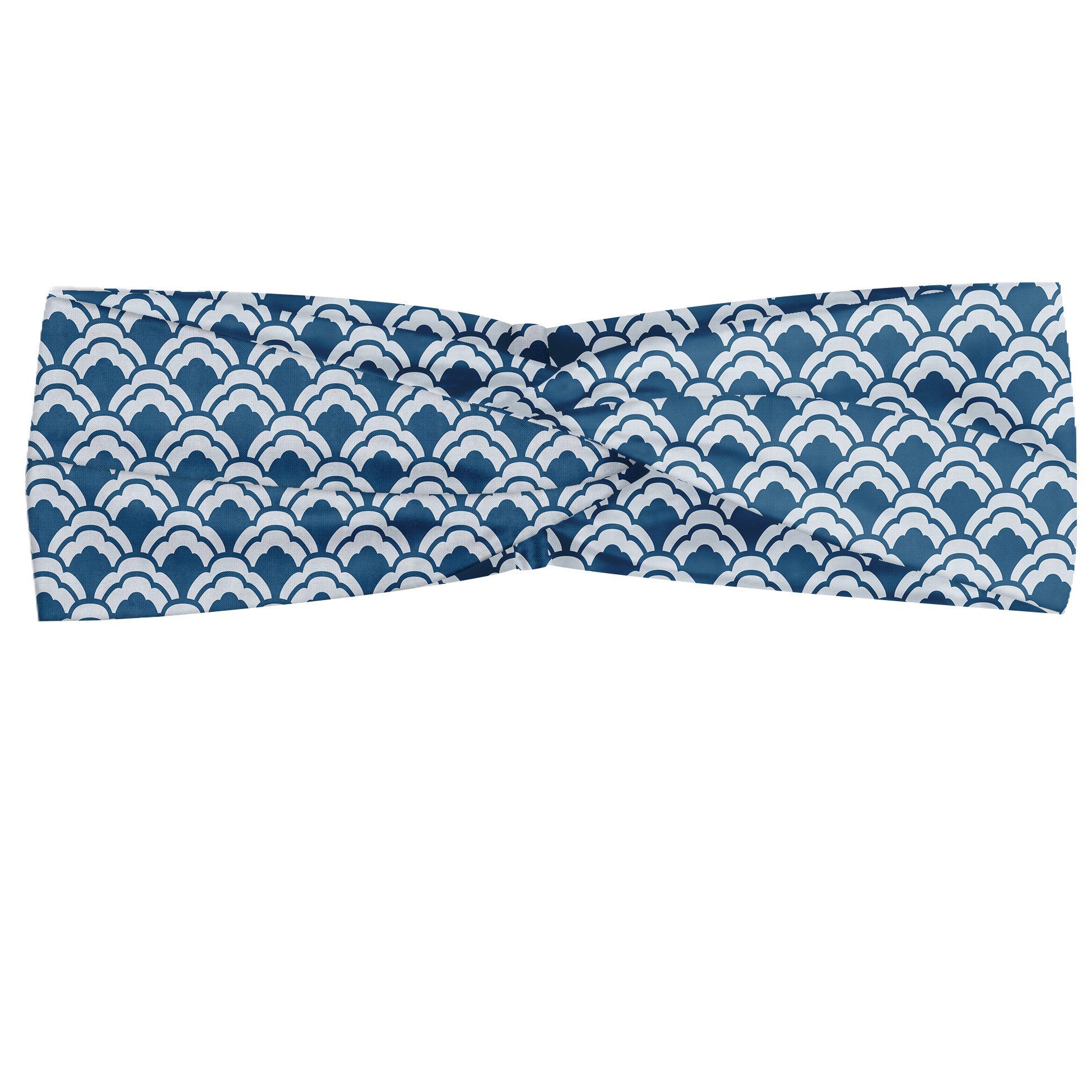 Abakuhaus Stirnband Elastisch und Angenehme alltags accessories Blau Chinese Traditional Tile