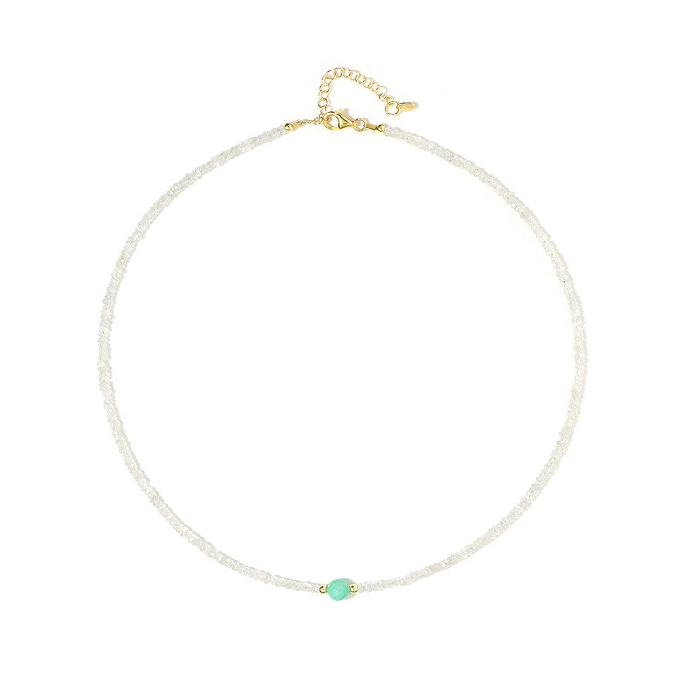 Cavill Silberkette Weißer Saphir Smaragd Silber günstig online kaufen