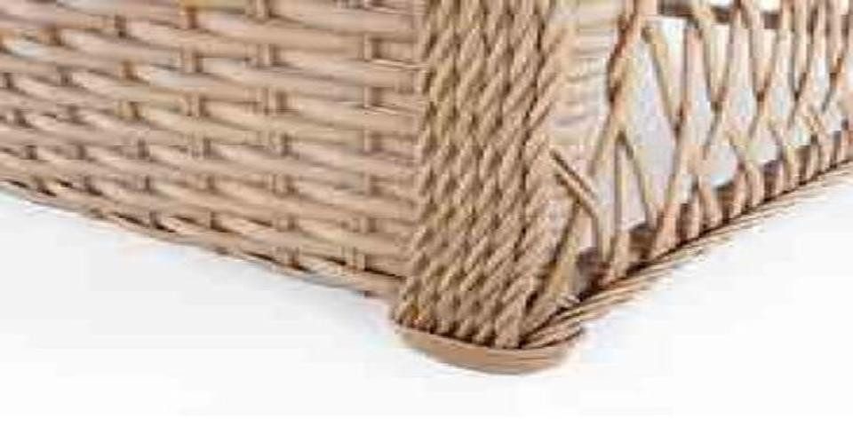 Xlmoebel Gartenlounge-Set Sofagarnitur mit Tisch und Hockern, wetterbeständig und komfortabel, (6-tlg., 6tlg.Veranda Set (Sofa 2 + 1 + 1 Sitzer + Esstisch + 2x Hocker), Hergestellt in Europa