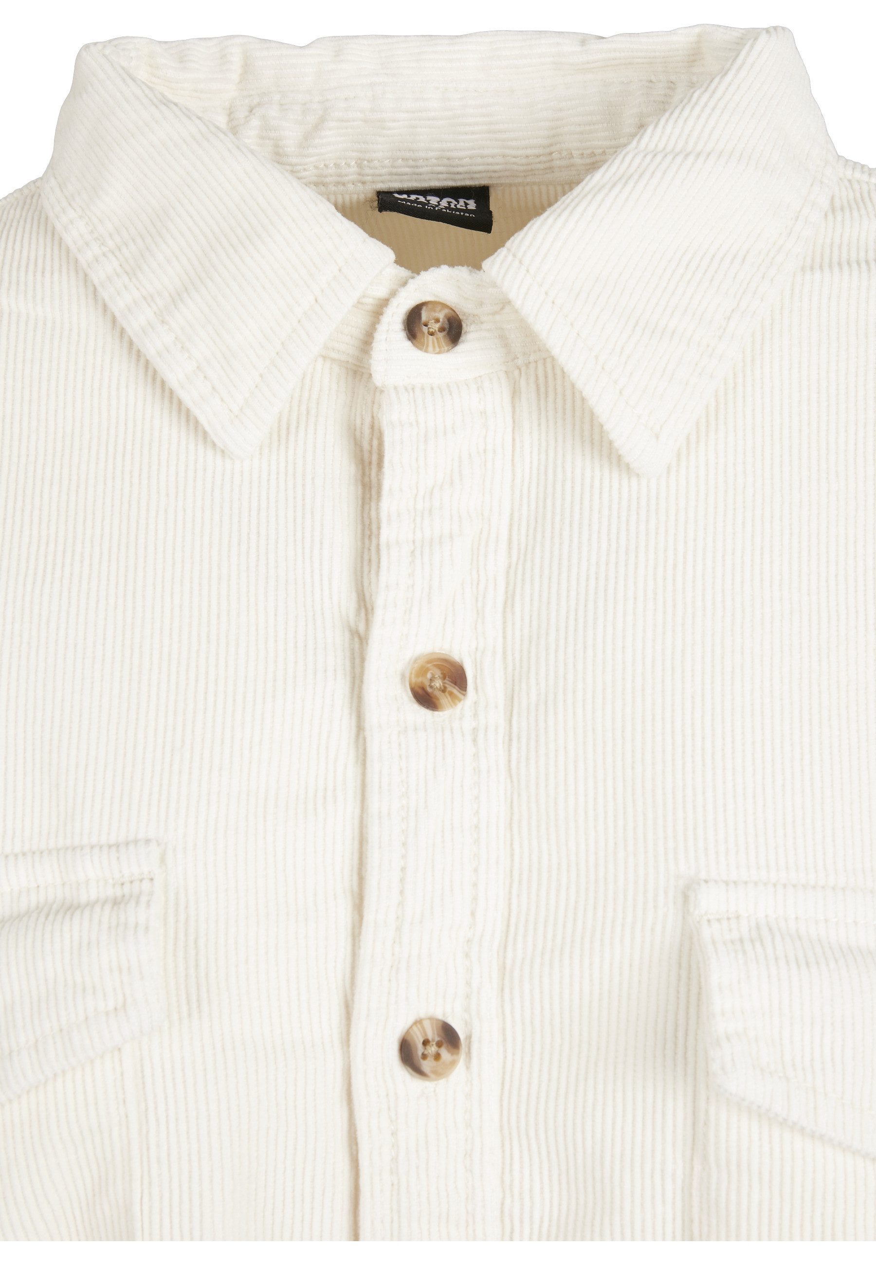 URBAN CLASSICS Kurzarmshirt Urban Classics Damen Ladies Long Corduroy Overshirt (1-tlg)