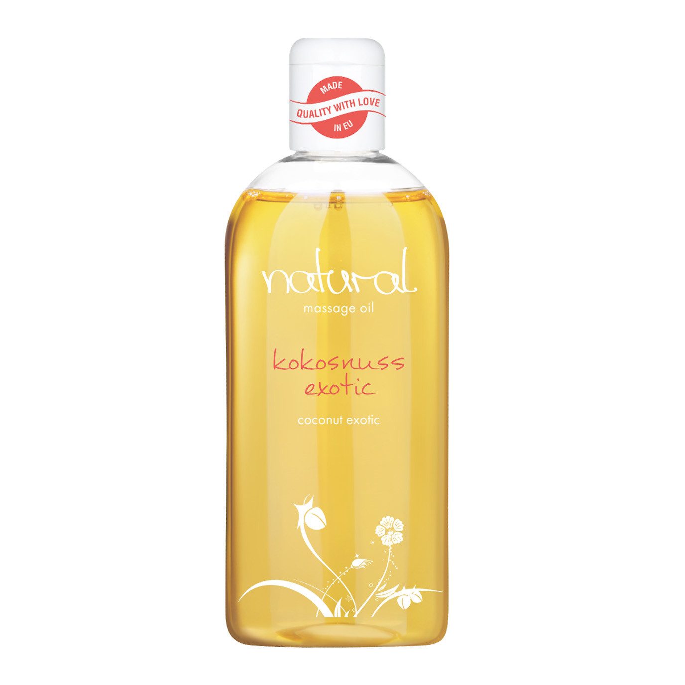 EIS Gleit- & Massageöl EIS Natural Massageöl 'Kokosnuss Exotic', 250ml, Kokos-Duft, 0-tlg.