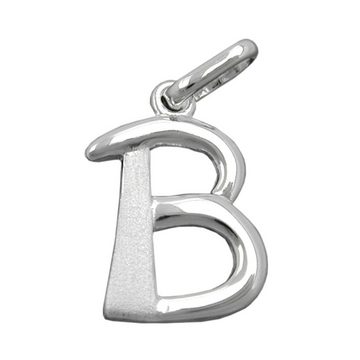 unbespielt Buchstabenanhänger Anhänger Buchstabe B aus 925 Silber 15 x 10 mm kl. Schmuckbox, Silberschmuck für Damen und Herren