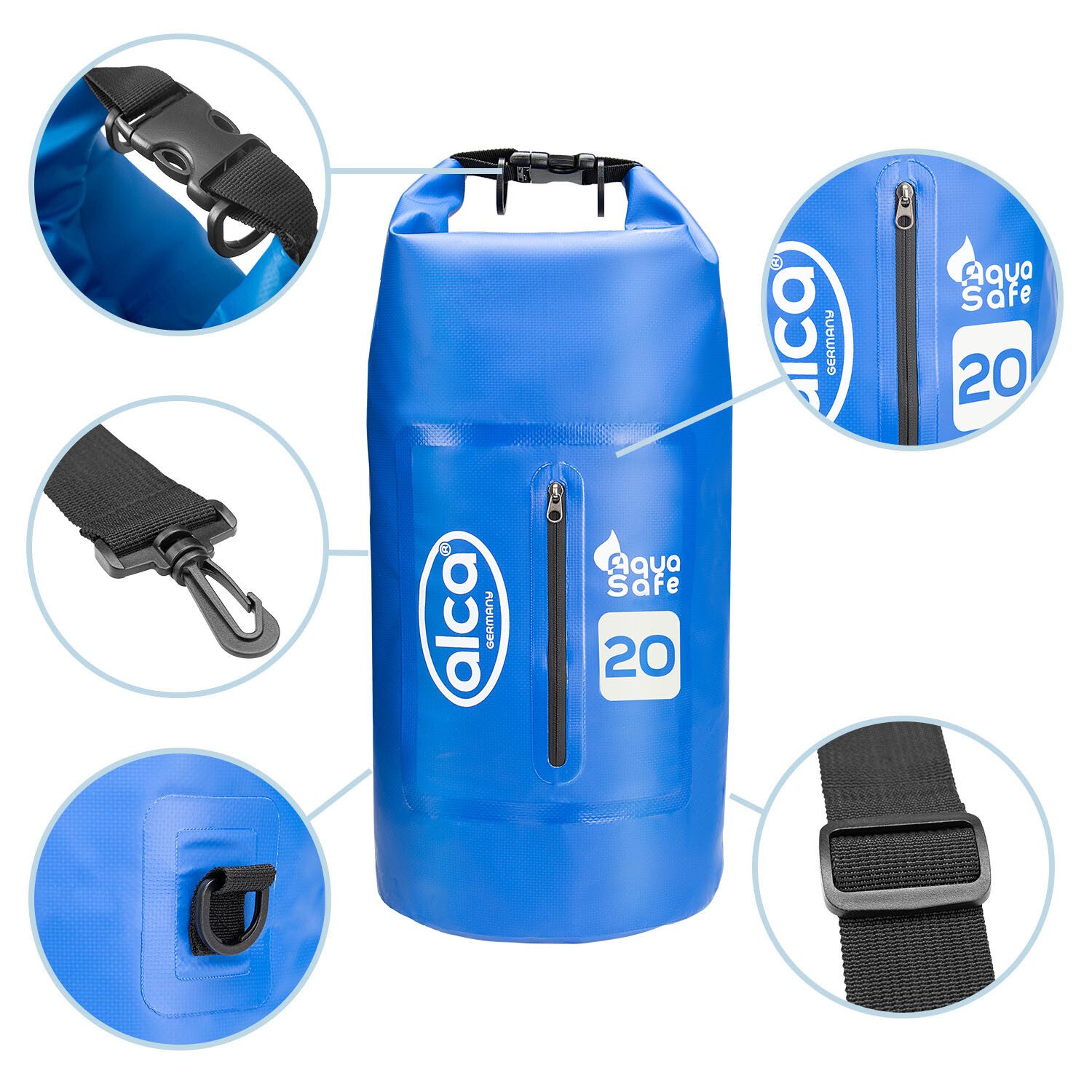 alca Packsack wasserdichter Packsack 20L Roll-Top Verschluss Tragegurt inkl günstig online kaufen