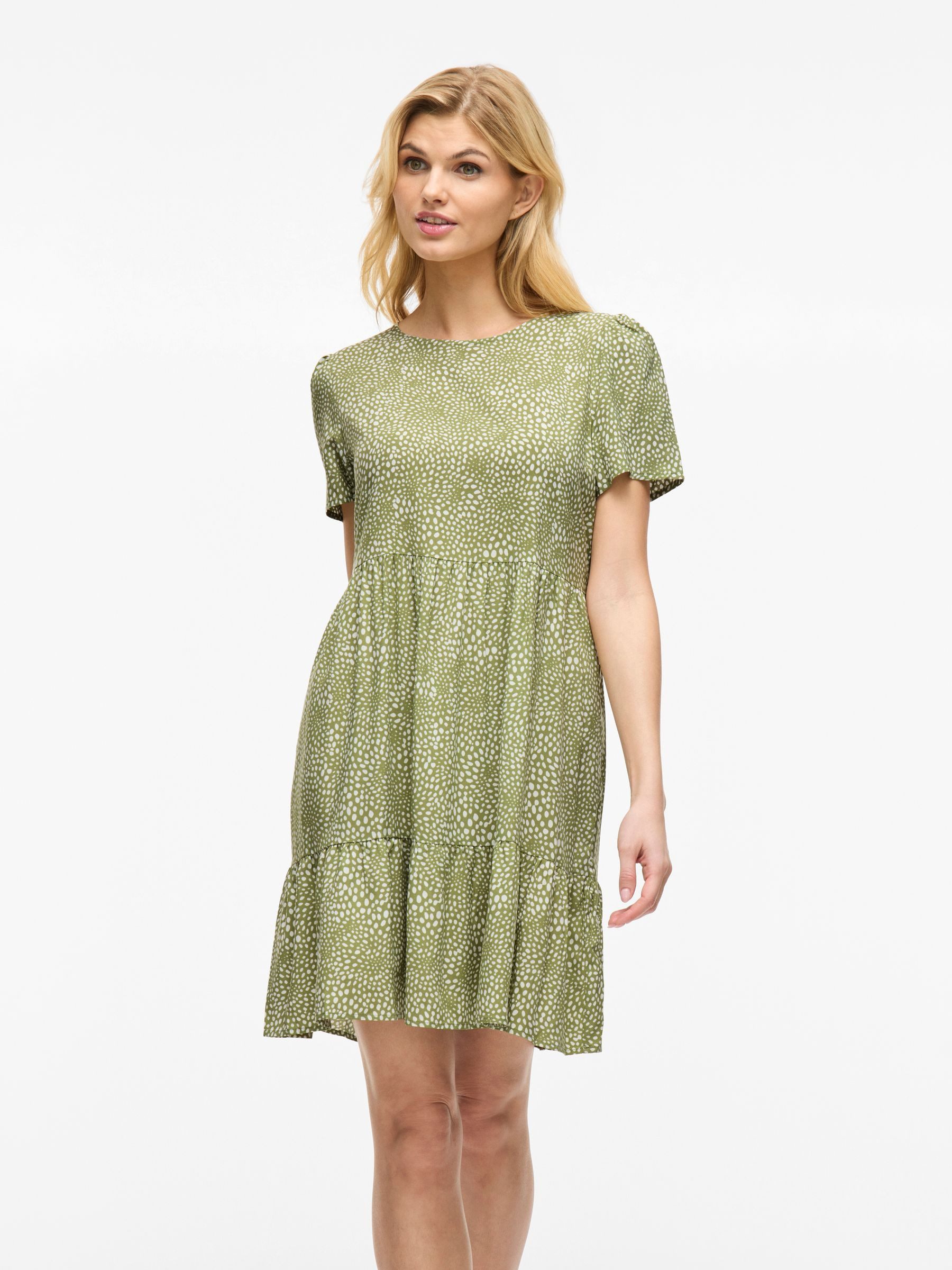 Vila Shirtkleid Blusen Knielanges Kurzarm Dress günstig online kaufen