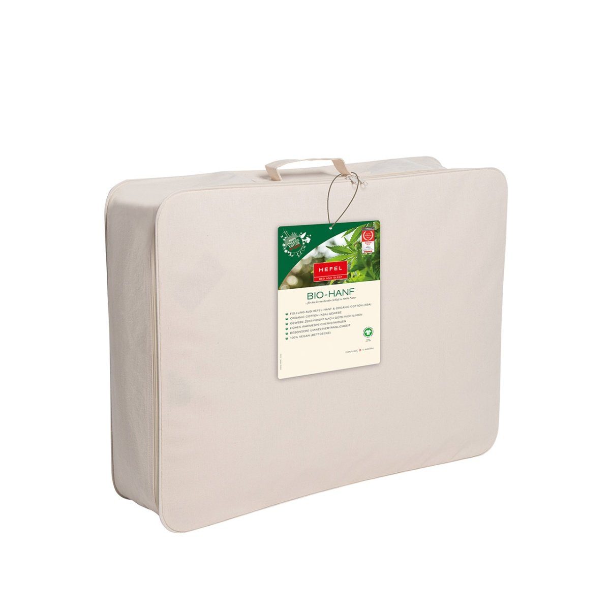 Hefel Naturfaserkopfkissen, Füllung: Wolle (Schurwollnoppen), Bezug: Baumwolle (Bio), Seitenschläfer, Rückenschläfer, Bauchschläfer, Füllung variabel