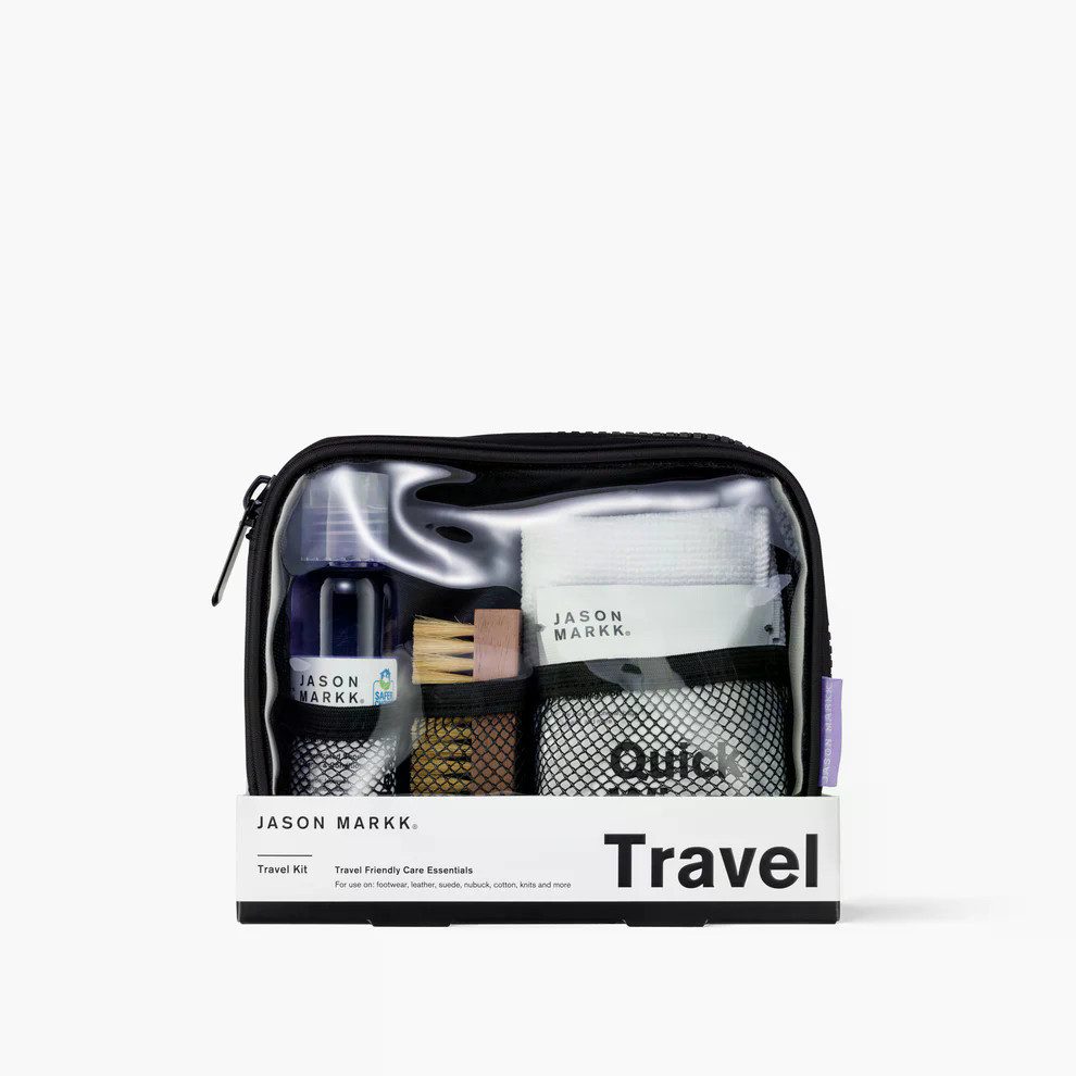 Jason Markk Jason Markk Travel Kit - Reise Schuhreinigungsset - JM2138 Schuhreiniger (Set, [- Reinigungsset für unterwegs mit mehreren Pflegekomponenten Kompaktes Reise-Schuhreinigungsset)