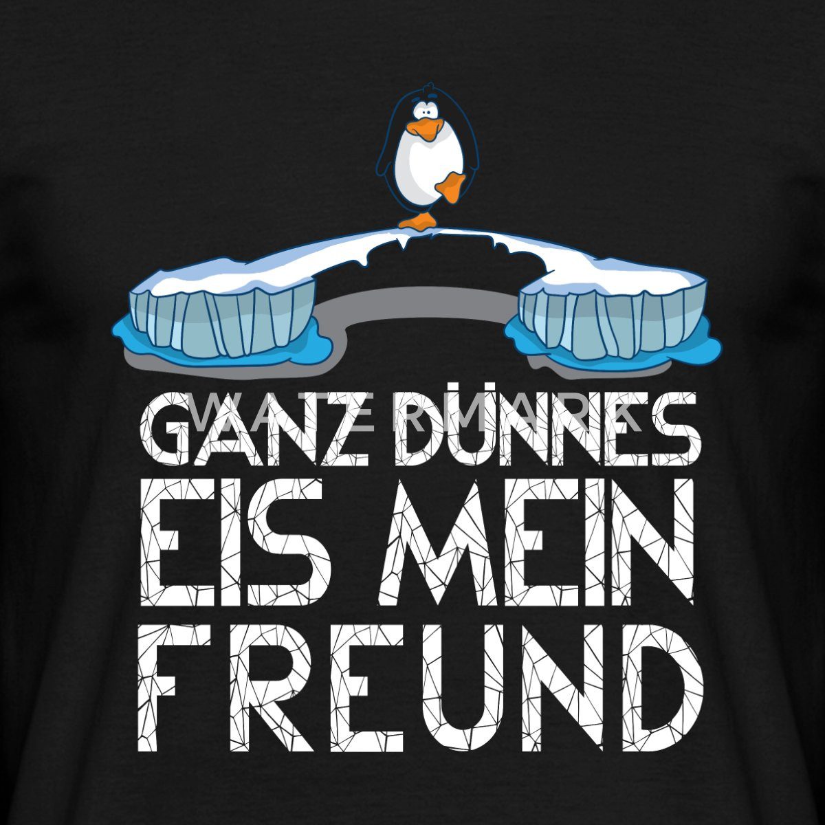 Spreadshirt T-Shirt Pinguin Ganz Dünnes Eis Mein Freund Sarkasmus Männer T-Shirt (1-tlg)