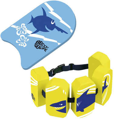 Beco Beermann Schwimmbrett BECO SEALIFE Kick Board blau und BECO SEALIFE Schwimmgürtel gelb