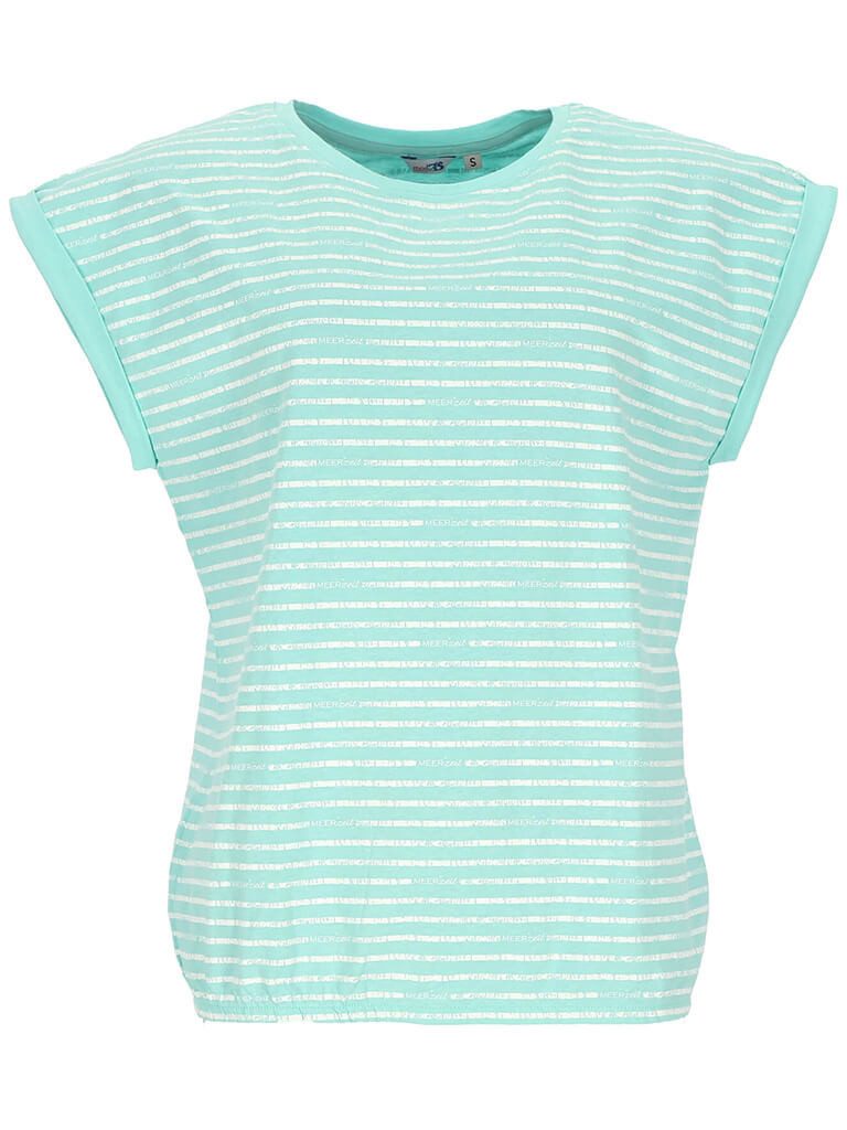 modAS Rundhalsshirt Damen Shirt ohne Ärmel mit MEERzeit-Streifen - Streifen günstig online kaufen