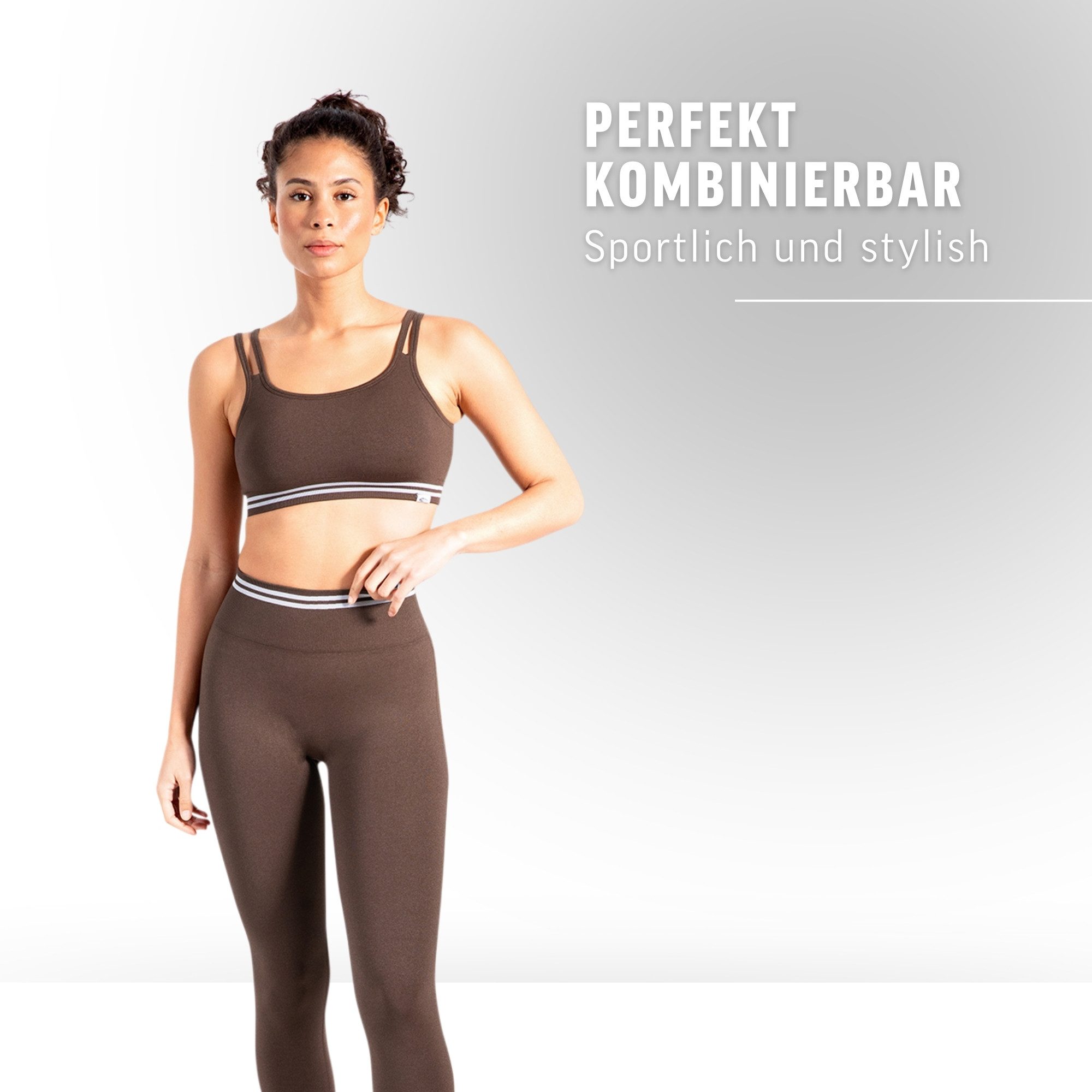 Smilodox Sport-BH Miriel, Top mit doppelten Trägern und elastischem Bund, Fitness Stabiler Halt Elastisch Atmungsaktiv Bustier Sport Training Alltag