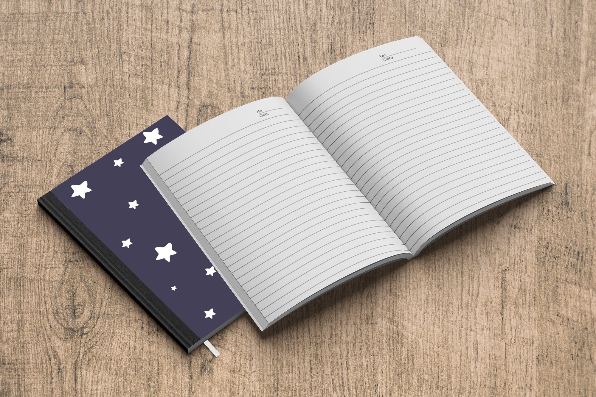 mit MuchoWow Tagebuch, Muster aus Notizheft, einem, weißen einem auf Sternen Seiten, Illustration A5, Journal, Haushaltsbuch Notizbuch Merkzettel, 98