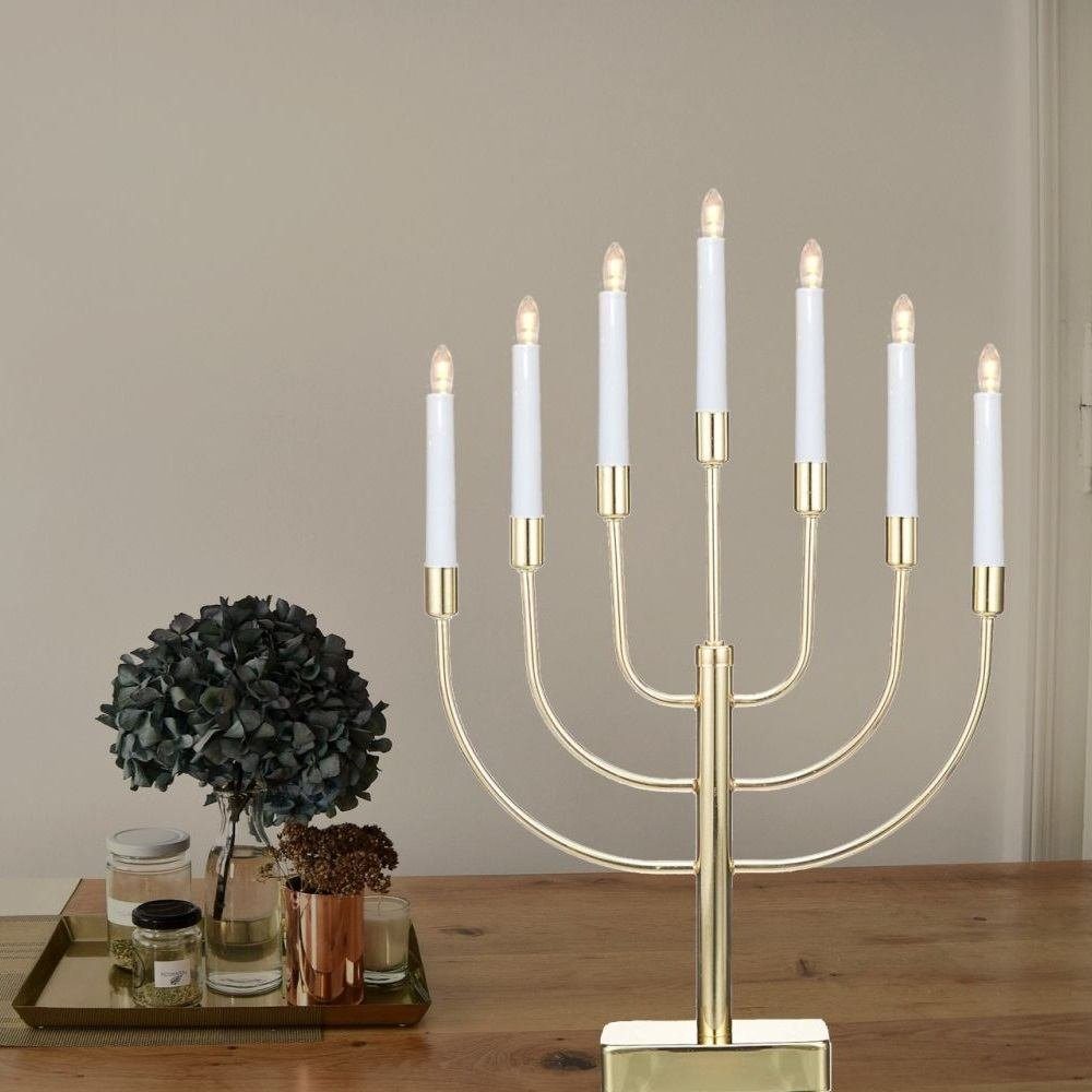 Seasonals LED Fensterleuchter 1076 LED-Metalleuchter "Anywhere" Gold / Mess günstig online kaufen