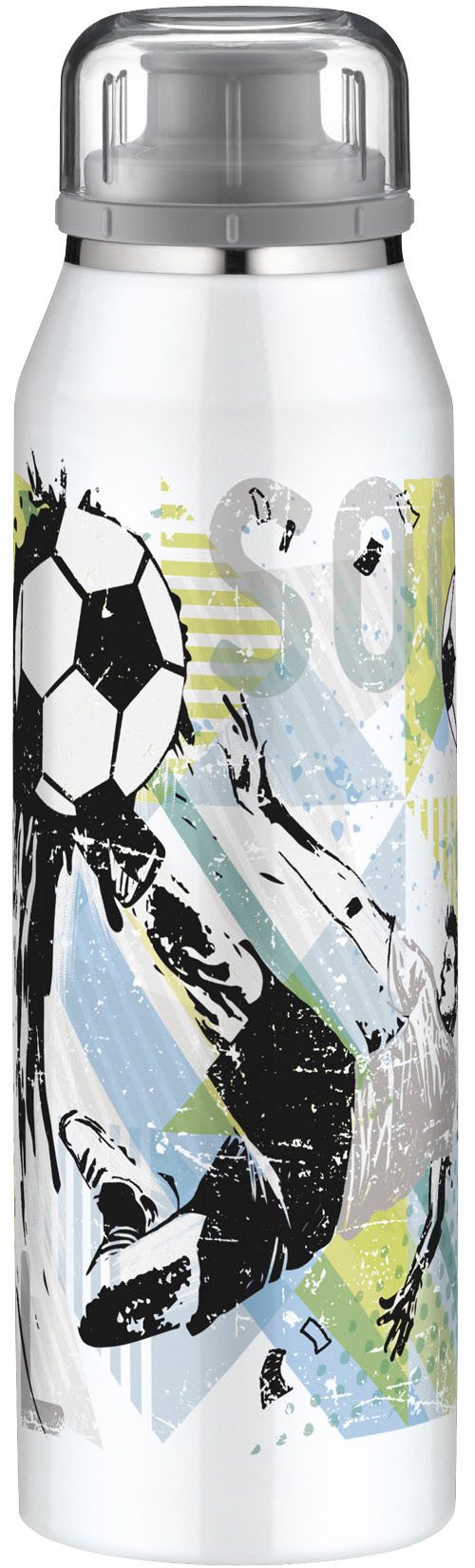 Alfi Isolierflasche KIDS ISO BOTTLE, Edelstahlkörper, spülmaschinenfest, 12h heiß & 24h kalt, Trinköffnung mit konsistentem Trinkfluss