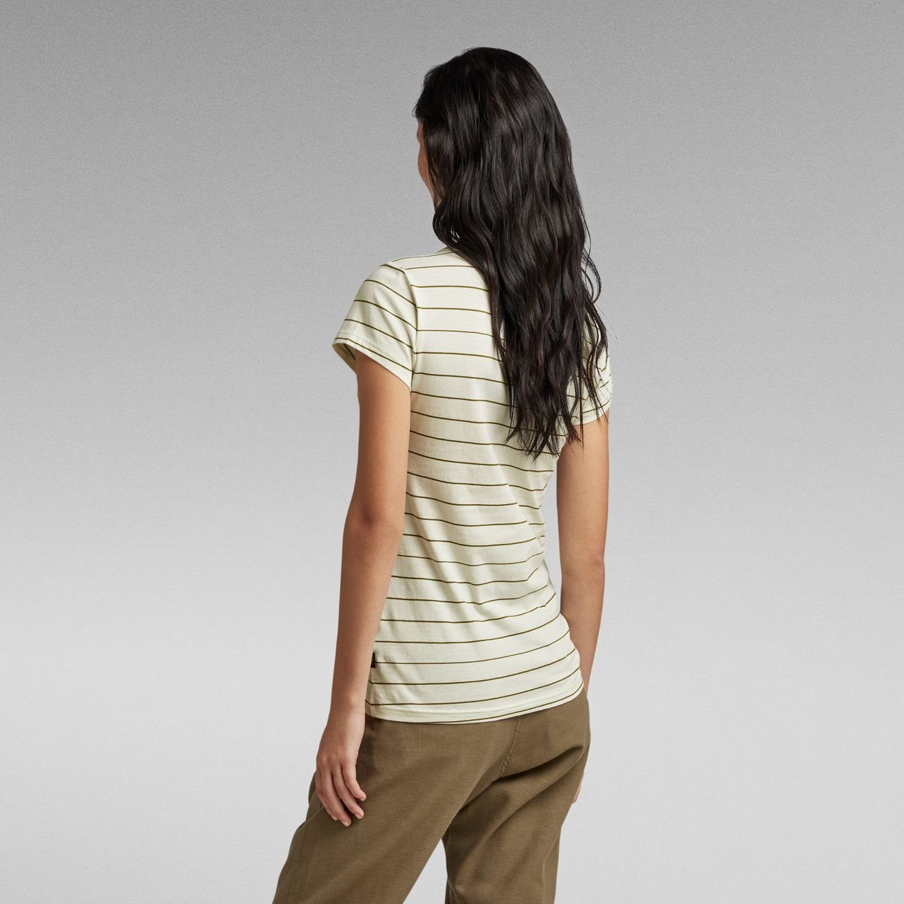 Sky/Avocado s/s stripe T-Shirt Eyben (1-tlg) v Stripe Lightest G-Star wmn RAW slim