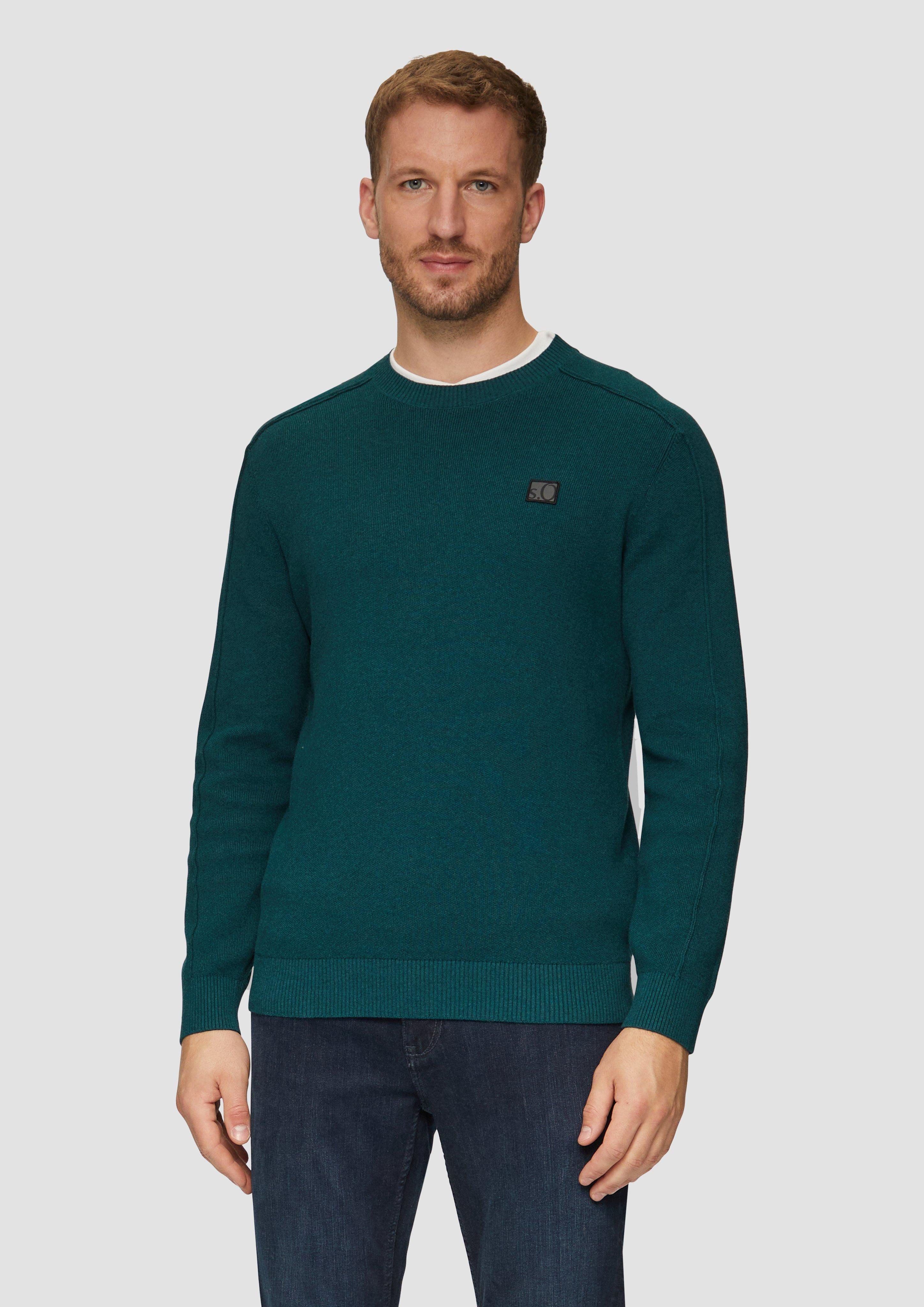 Strickpullover Strickpullover mit Nahtdetails und Logo