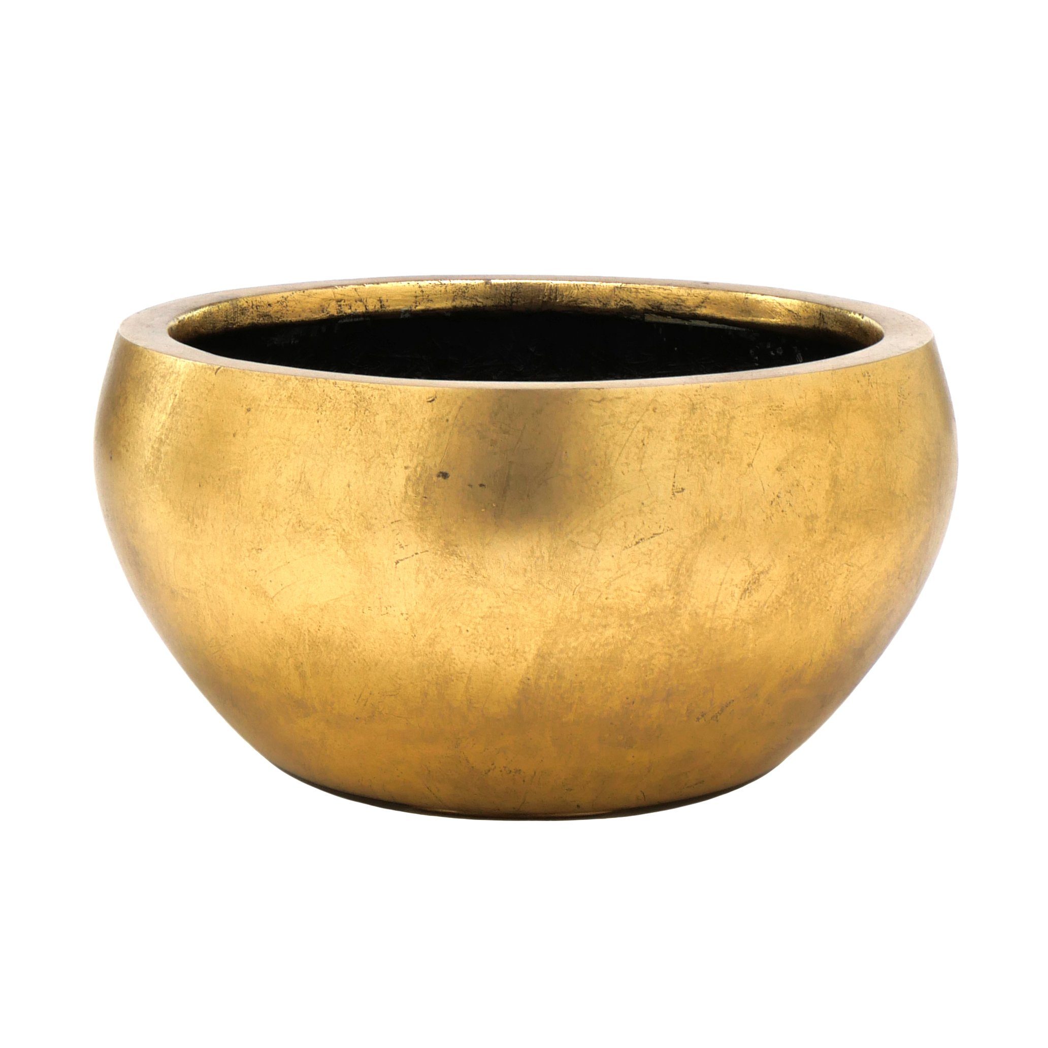 Flingora Pflanzschale Alodie, Fiberglas - Indoor - Gold - Ø 40 cm günstig online kaufen