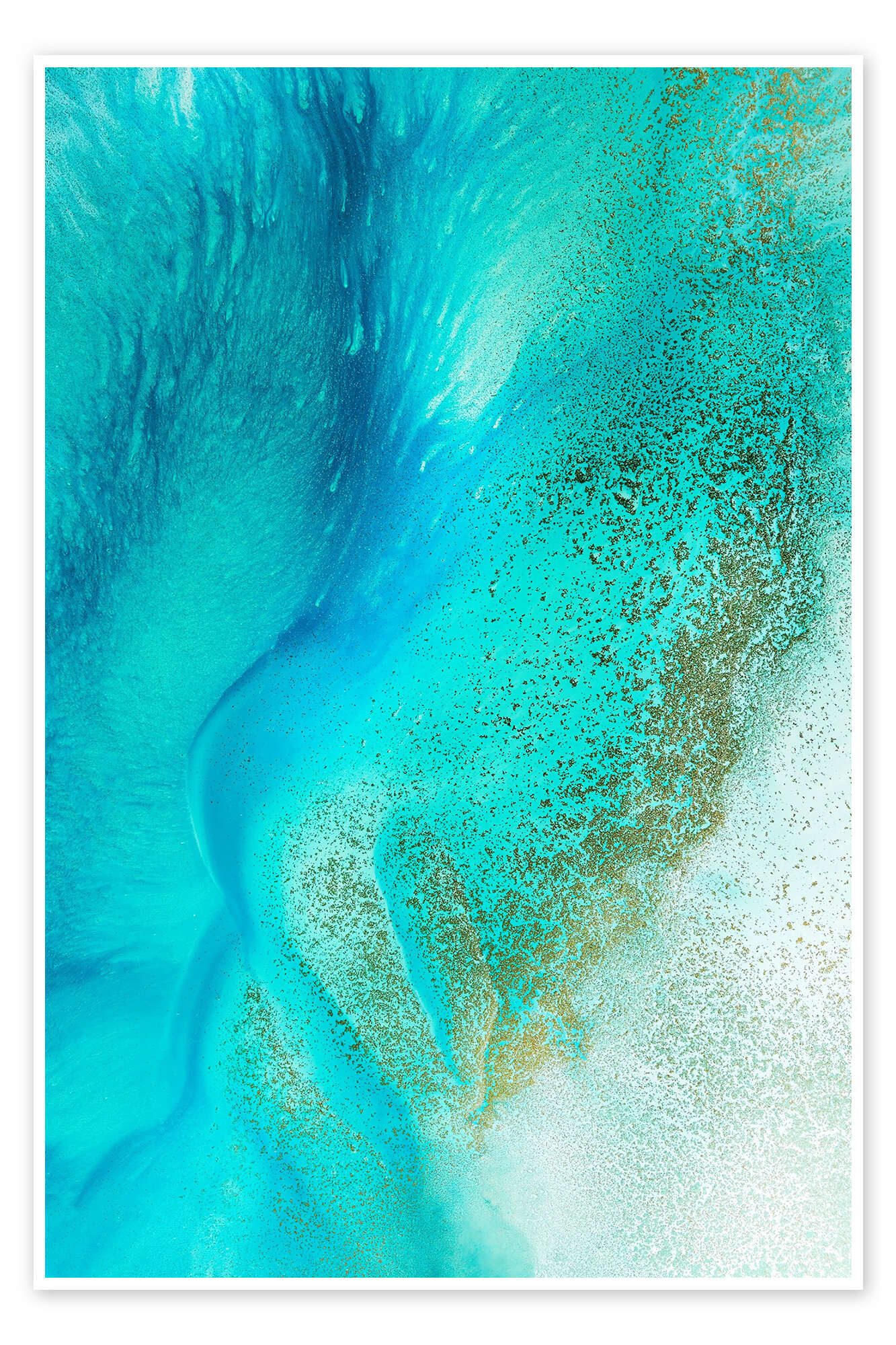 Posterlounge Wandbild Turquoise Tranquility, Petra Meikle, erhältlich als Poster, Leinwandbild, Wandsticker oder Acrylglasbild