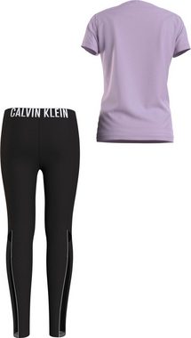 Calvin Klein Underwear Pyjama KNIT PJ SET (SS+LEGGING) (2 tlg) mit leicht transparenten Beineinsätzen