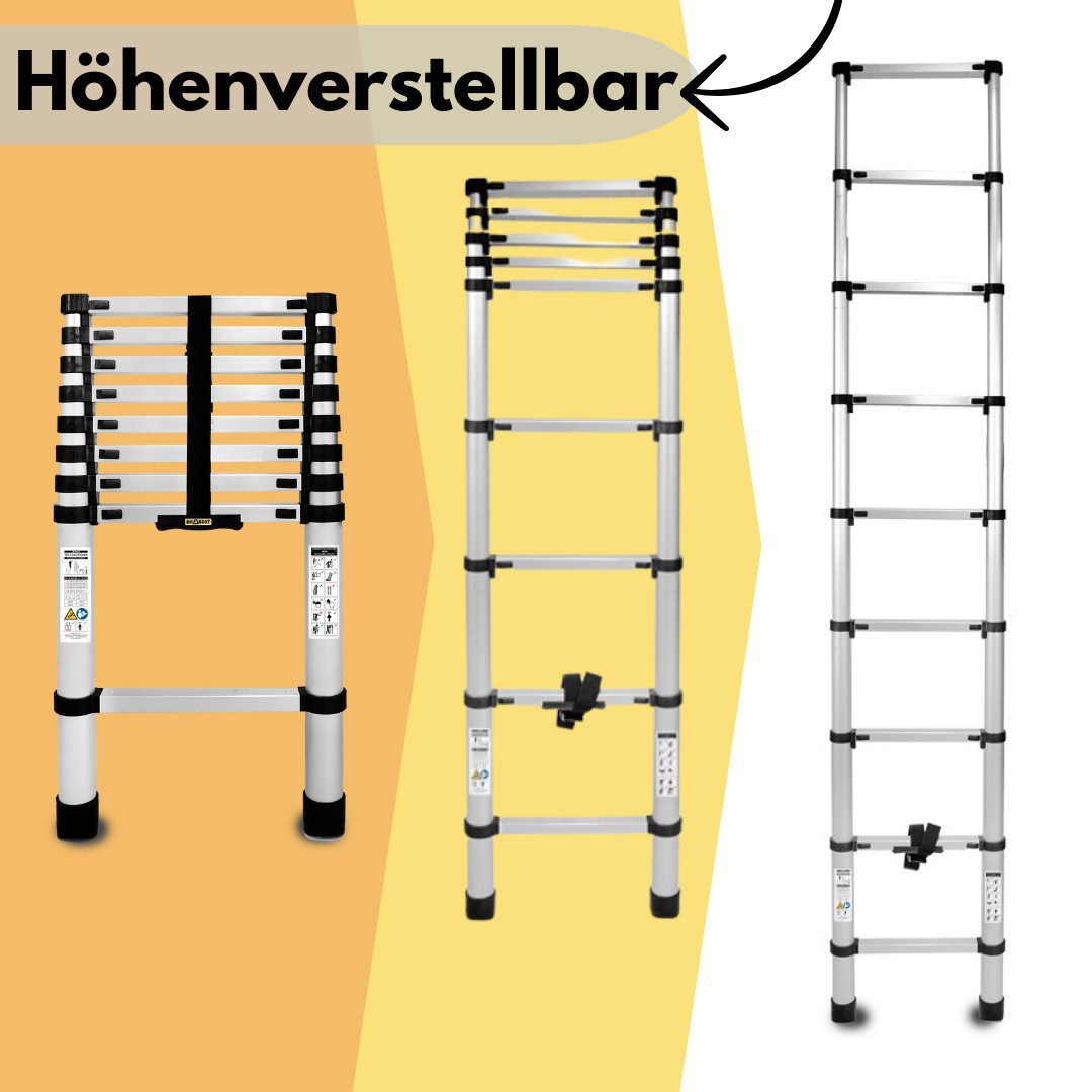 nm_trade Teleskopleiter Aluleiter Teleskopleiter Aluminium 9 günstig online kaufen