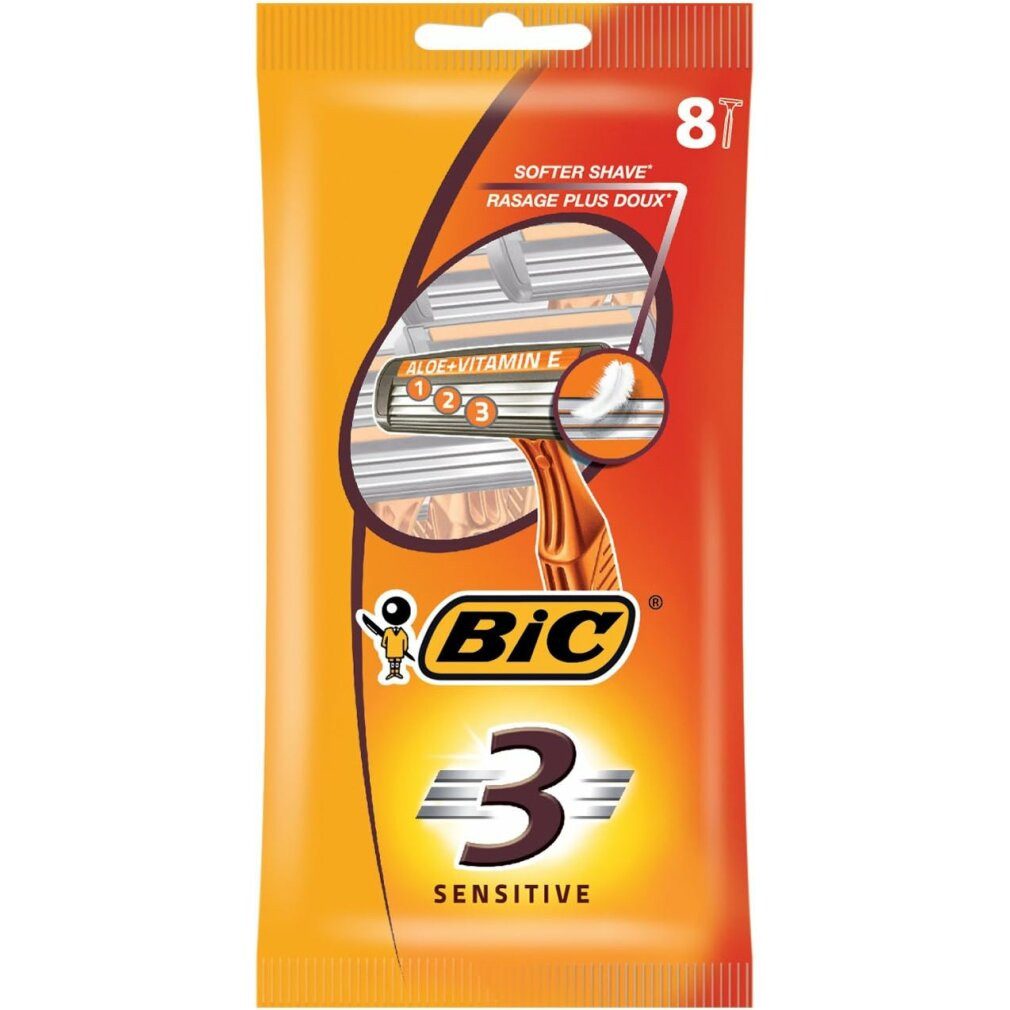 BIC Körperrasierer 3 Sensitive Pouch Disposable Razor Blades