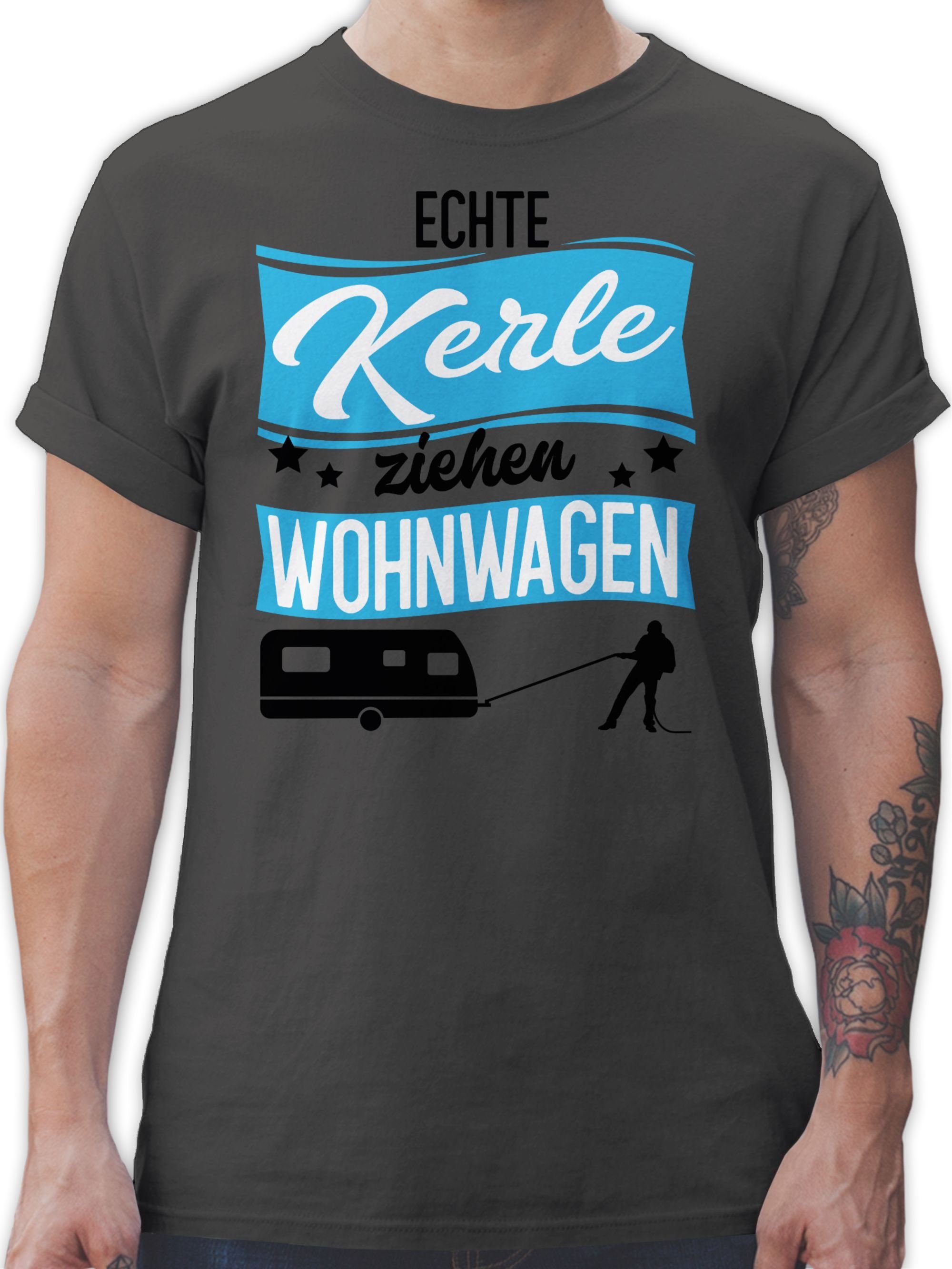 T-Shirt ziehen Kerle Geschenke Herren Echte 2 Shirtracer - & Männer schwarz/blau Dunkelgrau Wohnwagen