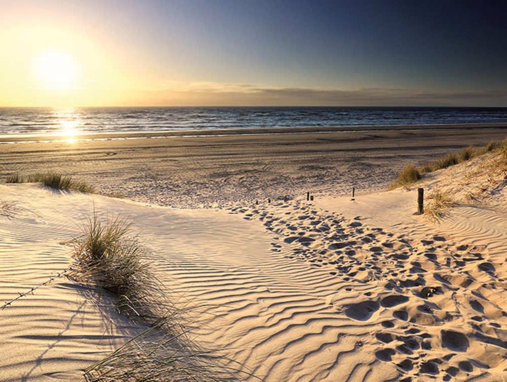 Bönninghoff Leinwandbild, Bilder vom Sonnenuntergang & -aufgang, Landschaft, Landschaften, Meer, Meer Bilder, Natur, Sonnenaufgang & -untergang, Sonnenuntergang, Strand, Strandbilder (1 St)