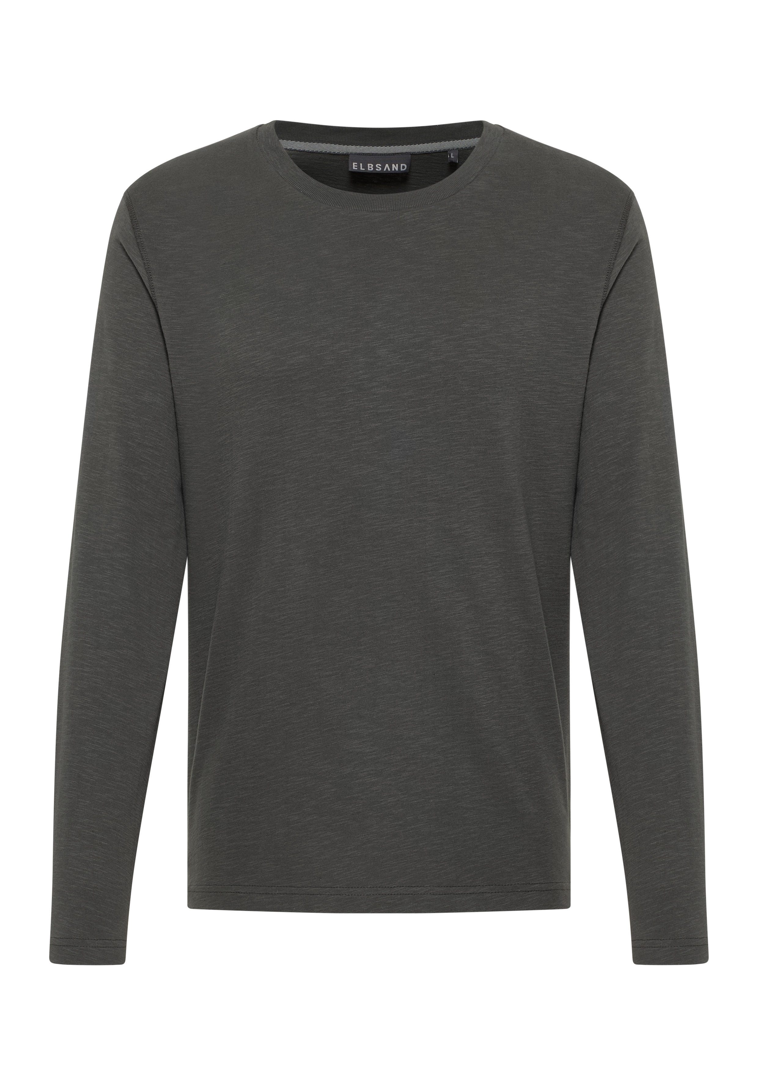 Elbsand Langarmshirt Albin Herren Gerippter Rundhalsausschnitt, günstig online kaufen