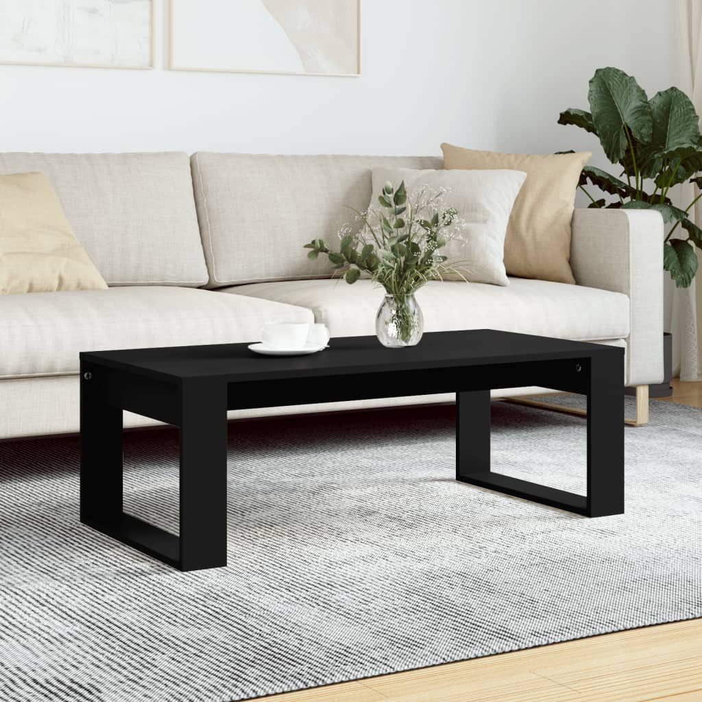 furnicato Couchtisch Schwarz 102x50x35 cm Holzwerkstoff günstig online kaufen
