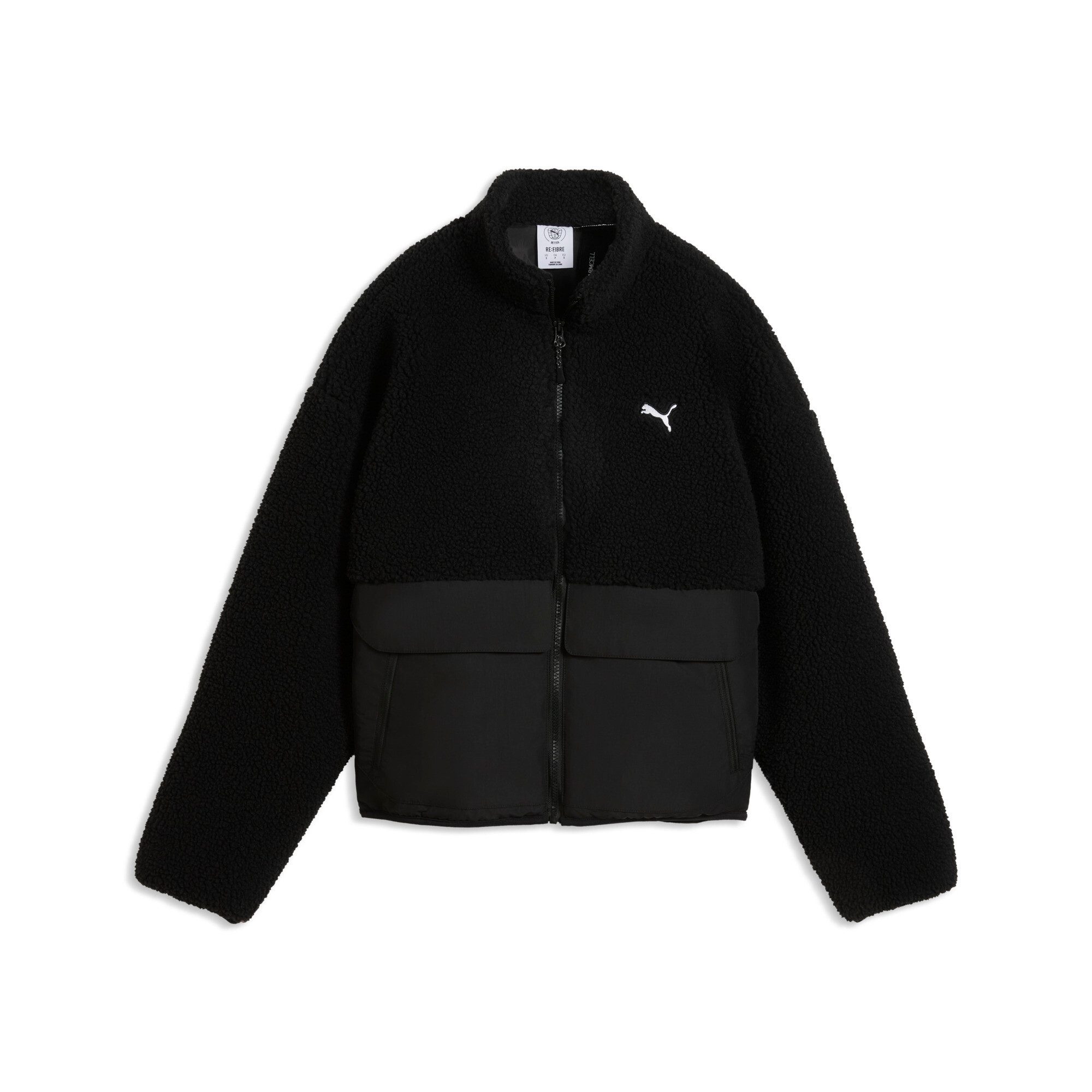 PUMA Wendejacke REFIBRE SHERPA JACKET W sportlicher Stil, mit Reißverschluss, mit Cargotasche, aus Rippware