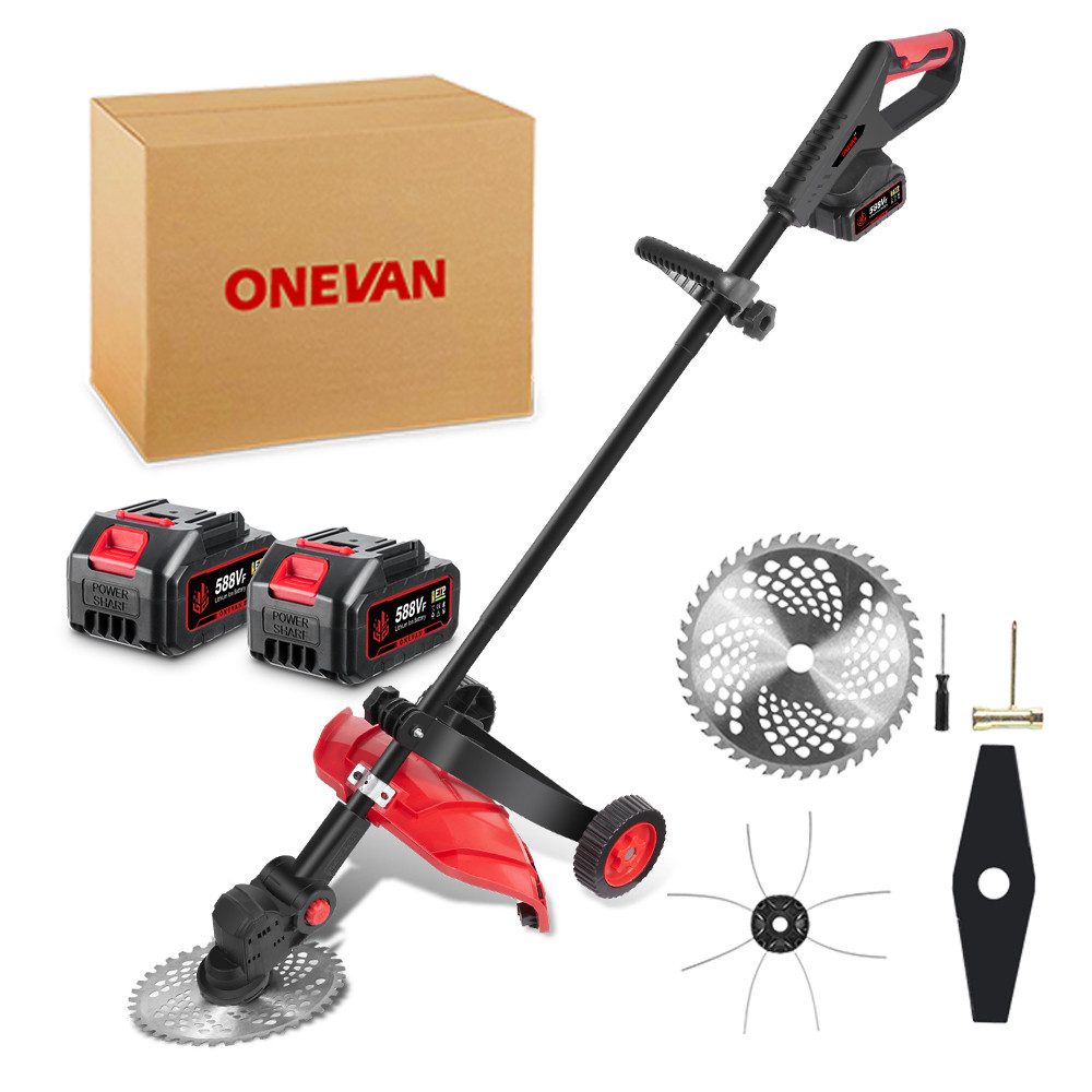 ONEVAN Akku-Rasentrimmer 25 cm Elektrischer Akku günstig online kaufen
