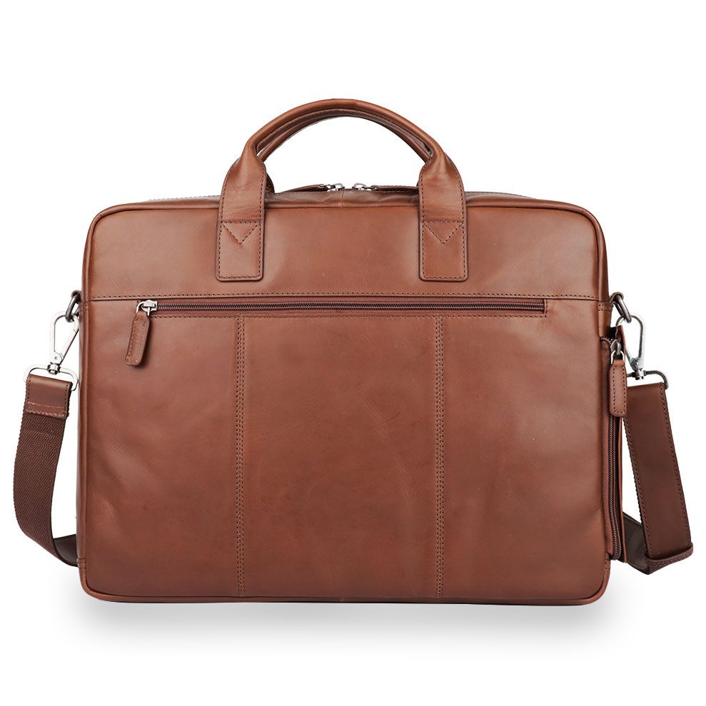 Gentlemen's Laptoptasche Slim - Notebooktasche aus Leder mit Schultergurt 1 günstig online kaufen