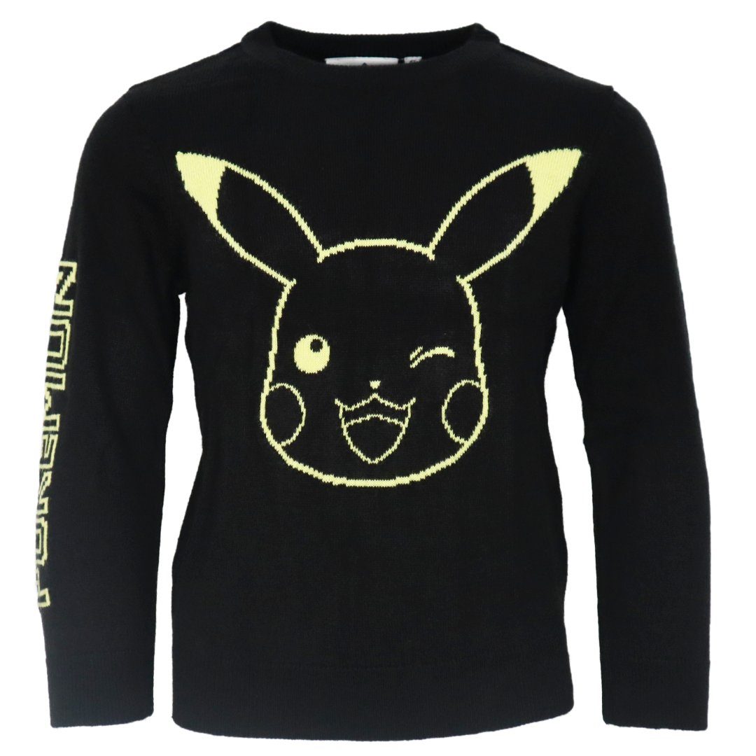 Pikachu Pullover 116 bis Jungen Gr. Pulli POKÉMON langarm 152 Pokemon Kinder Sweater