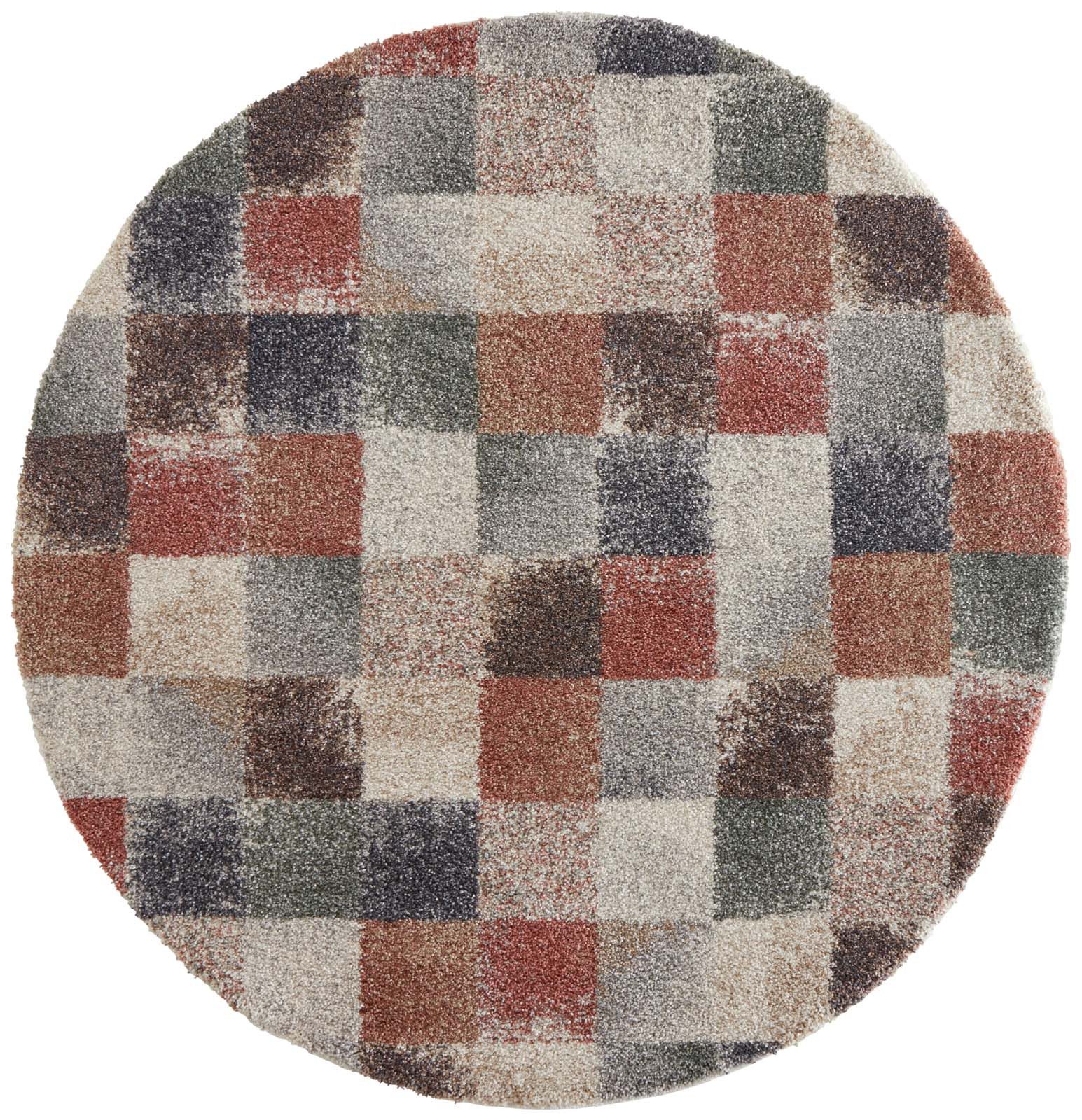 TaraCarpet Teppich Tara Carpet Berber Karo, rund, Höhe: 27 mm, rund