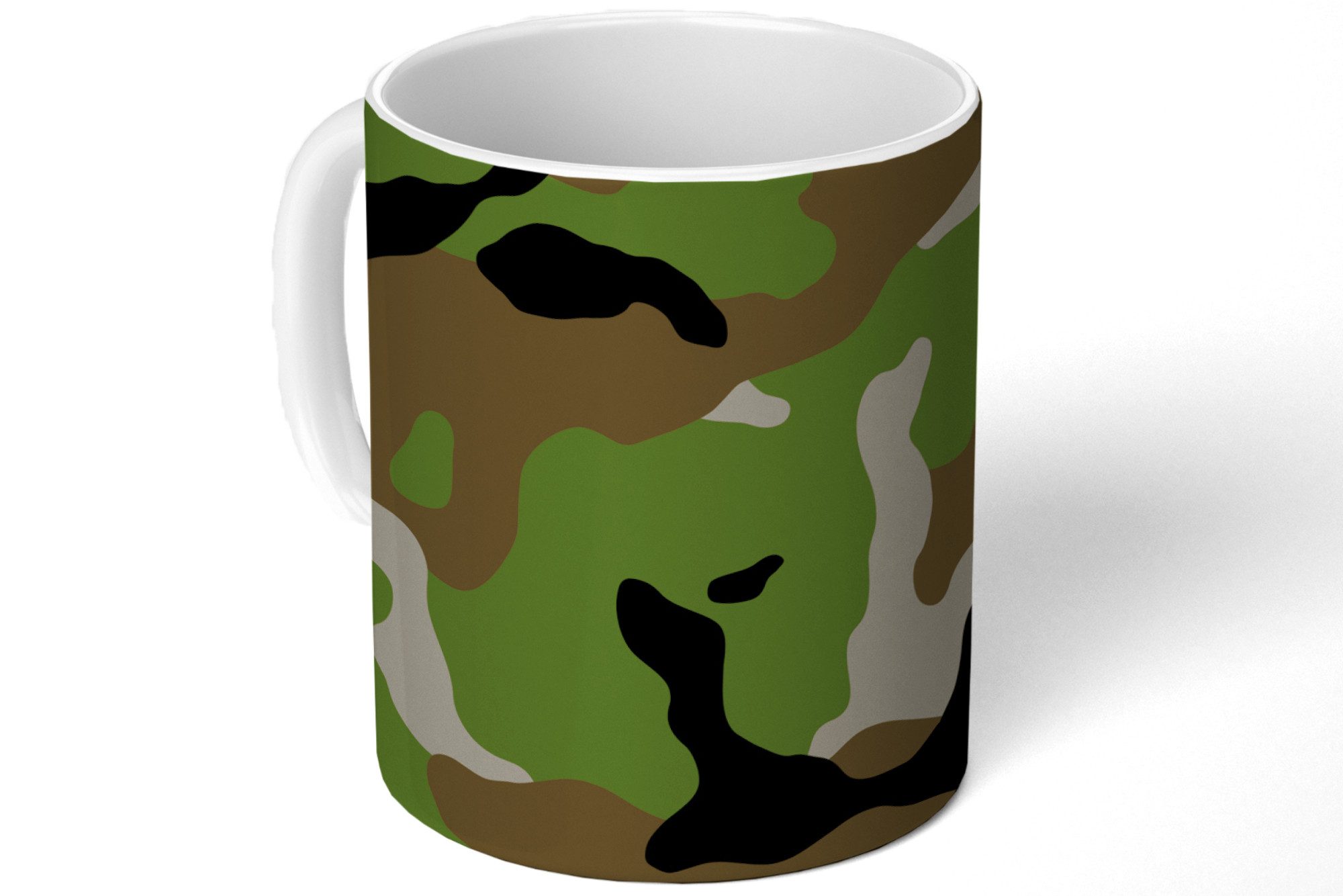 MuchoWow Tasse Militärisches Tarnungsmuster, 1-tlg., Keramik, Kaffeetassen, Teetasse, Becher, Kaffeebecher, Geschenk