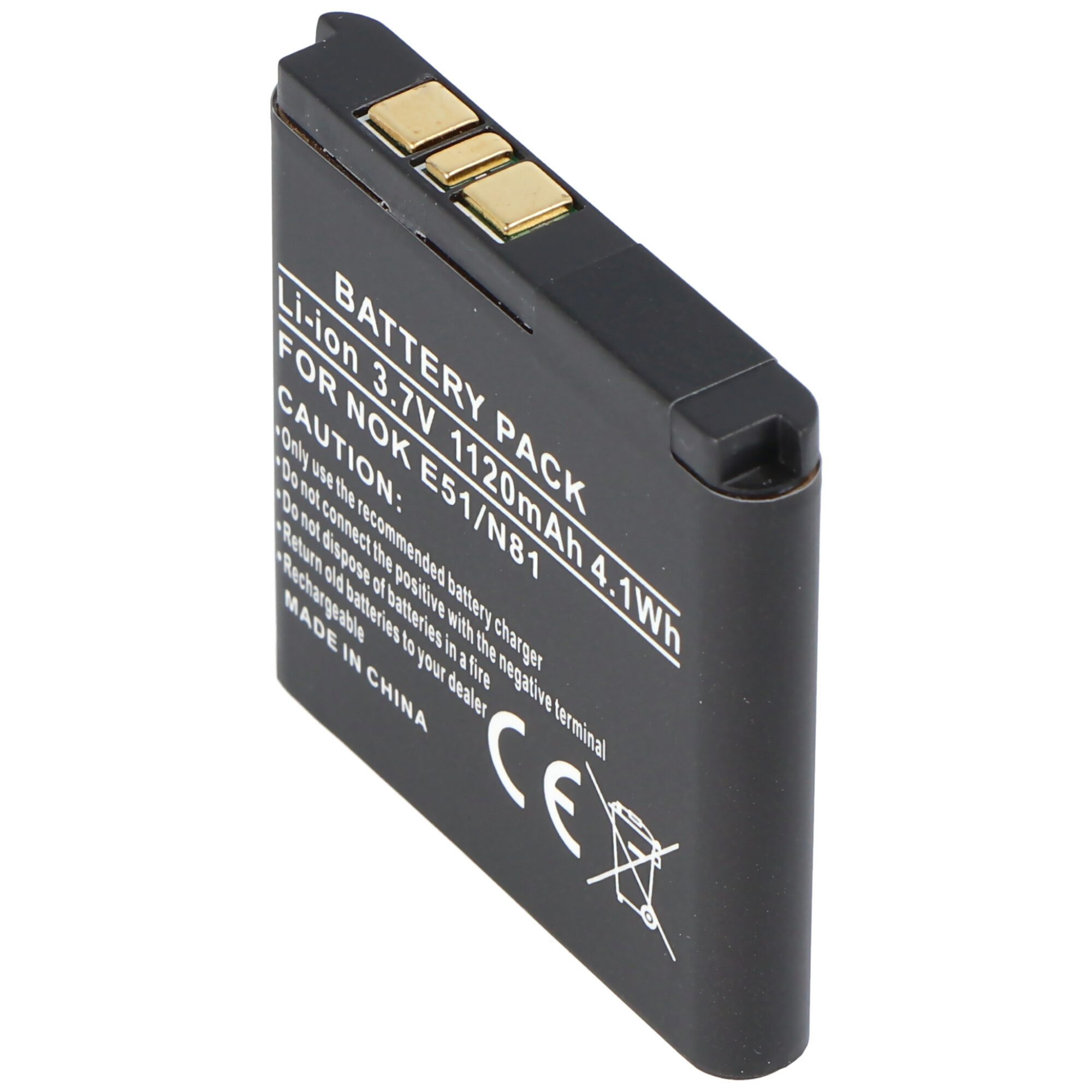 AccuCell Akku passend für Nokia N81 Akku, BP-6MT Akku Akku