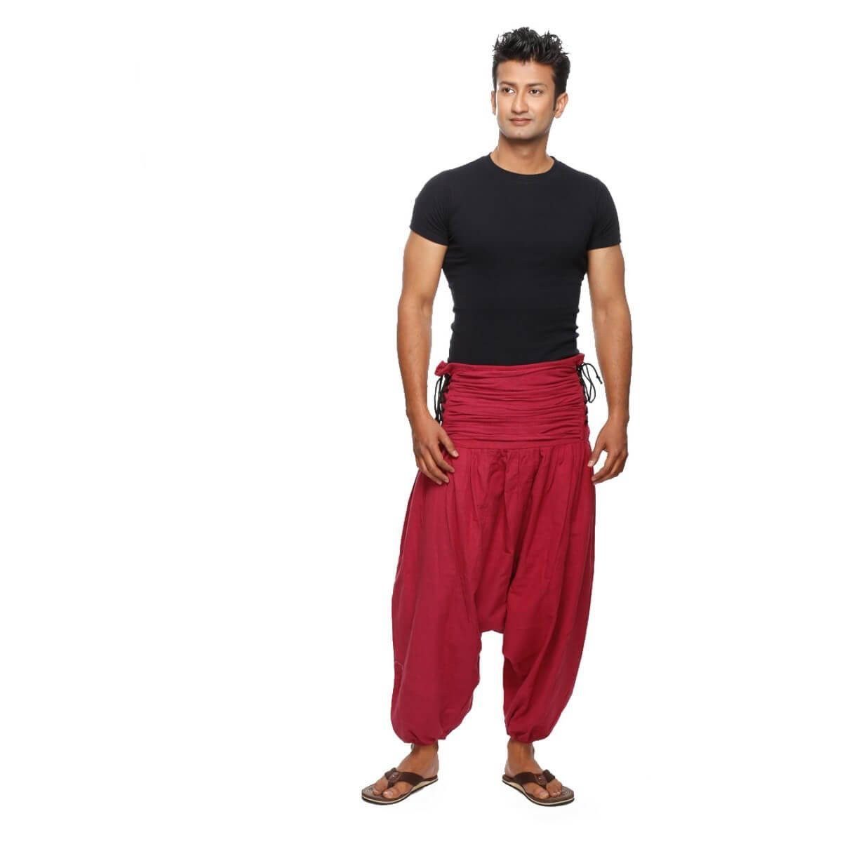 SIMANDRA Haremshose Jaya Herren Pluderhose Sport - & (1-tlg) Freizeit für im Rot Aladin-Stil