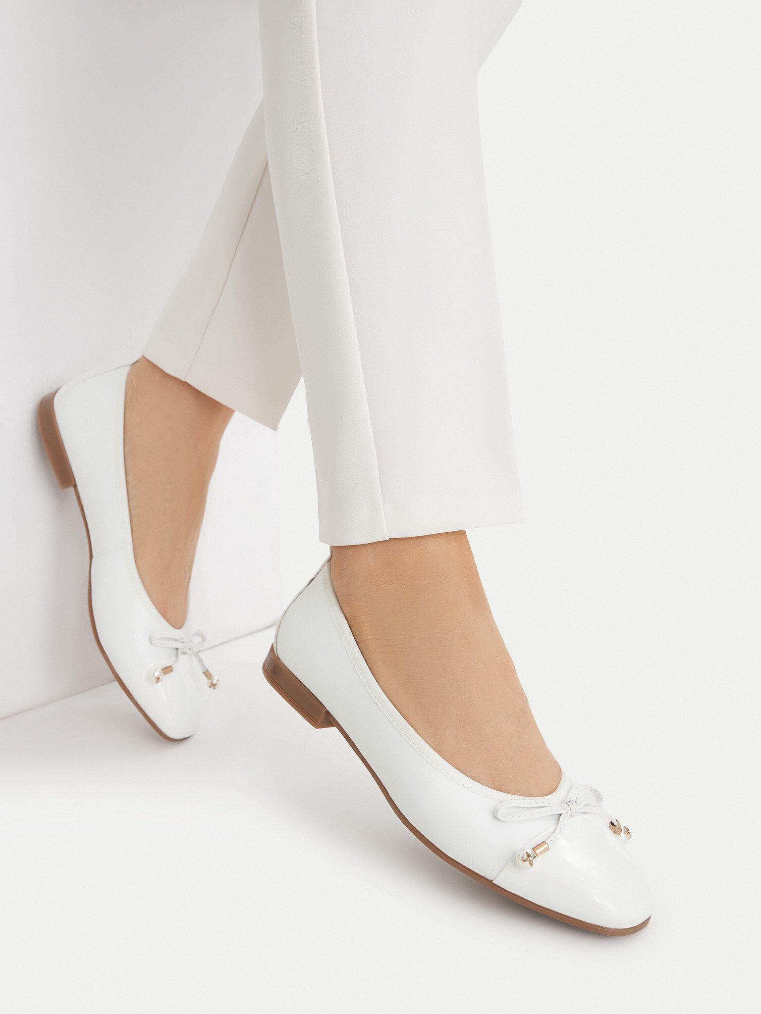 LASOCKI Lasocki Damen-Ballerinas Weiß Lasocki-CEO-RST-ROMI-04 Weiß Ballerin günstig online kaufen