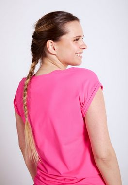 SPORTKIND Funktionsshirt Tennis Loose Fit Shirt Mädchen & Damen hibiscus pink