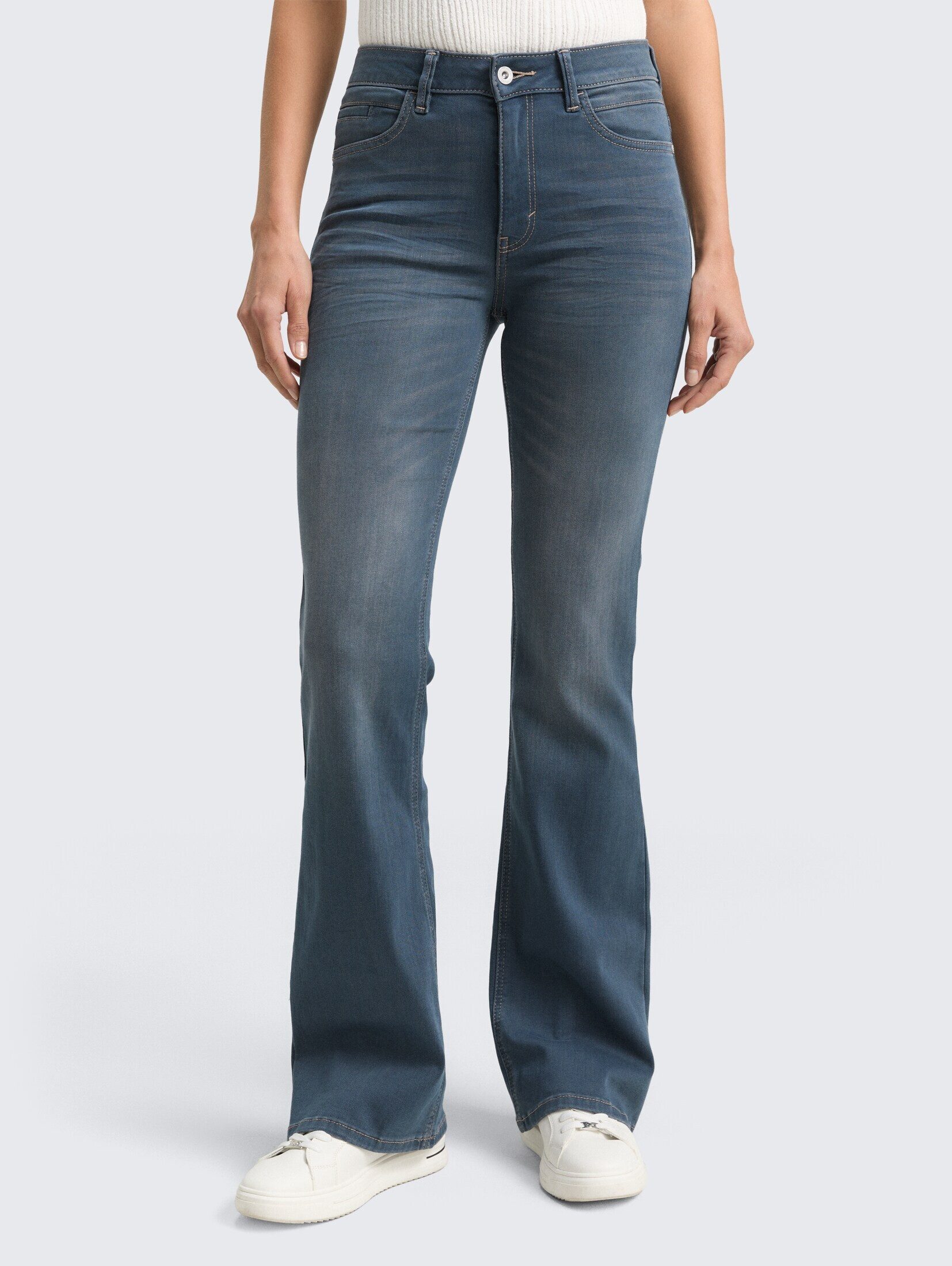 TOM TAILOR Bootcut-Jeans Jeanshosen TTSTELLA BOOTCUT Jeans mit Stretch günstig online kaufen