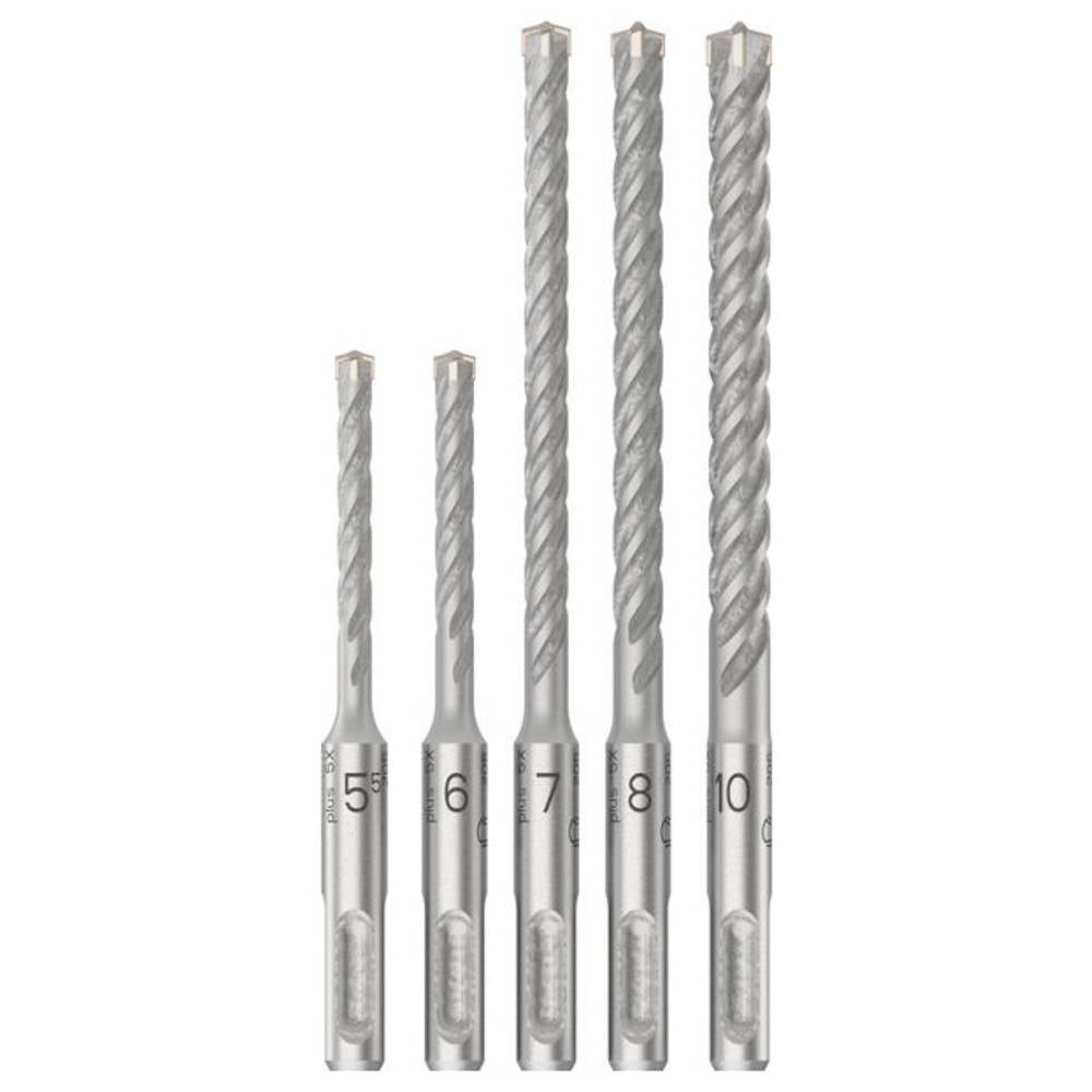 BOSCH Spiralbohrer PRO SDS plus-5X Hammerbohrer-Set, 5.5/6/7/8/10 mm, 5-tlg 2608837138