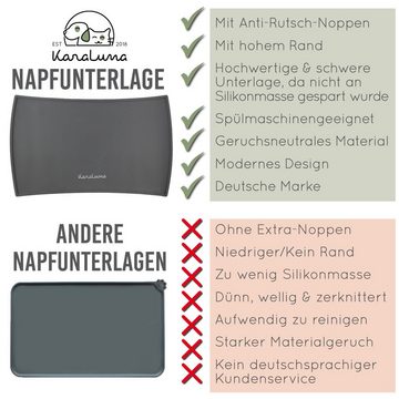 KaraLuna Futternapf Napfunterlage aus Silikon I Futtermatte Hundenapf Unterlage Katzennapf, Silikon-Napfunterlage