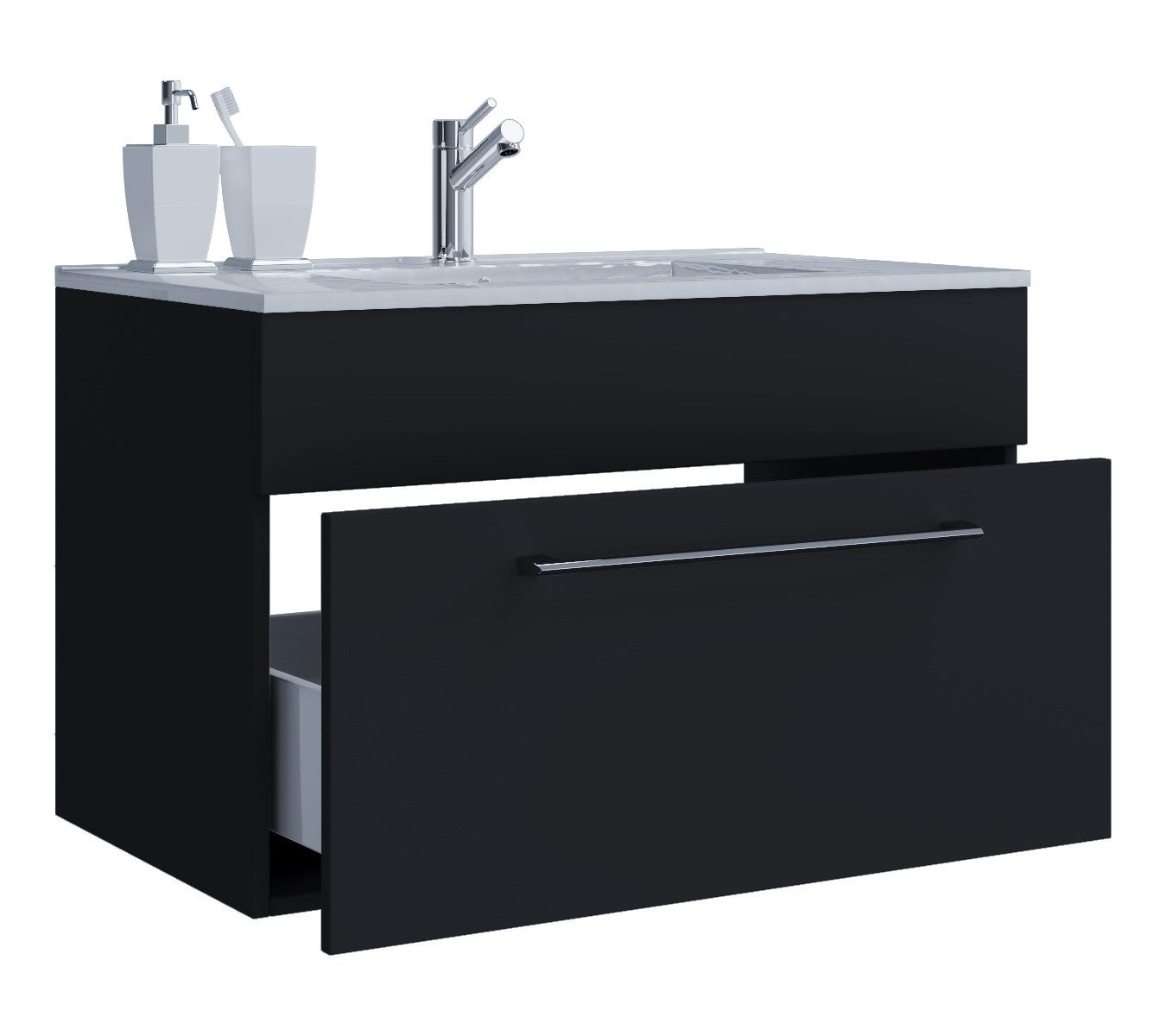 VCM Waschtisch 2tlg-Badinos1SB 50x80x46cm (Set, 2-St., 1x Unterschrank 1x Waschbecken)
