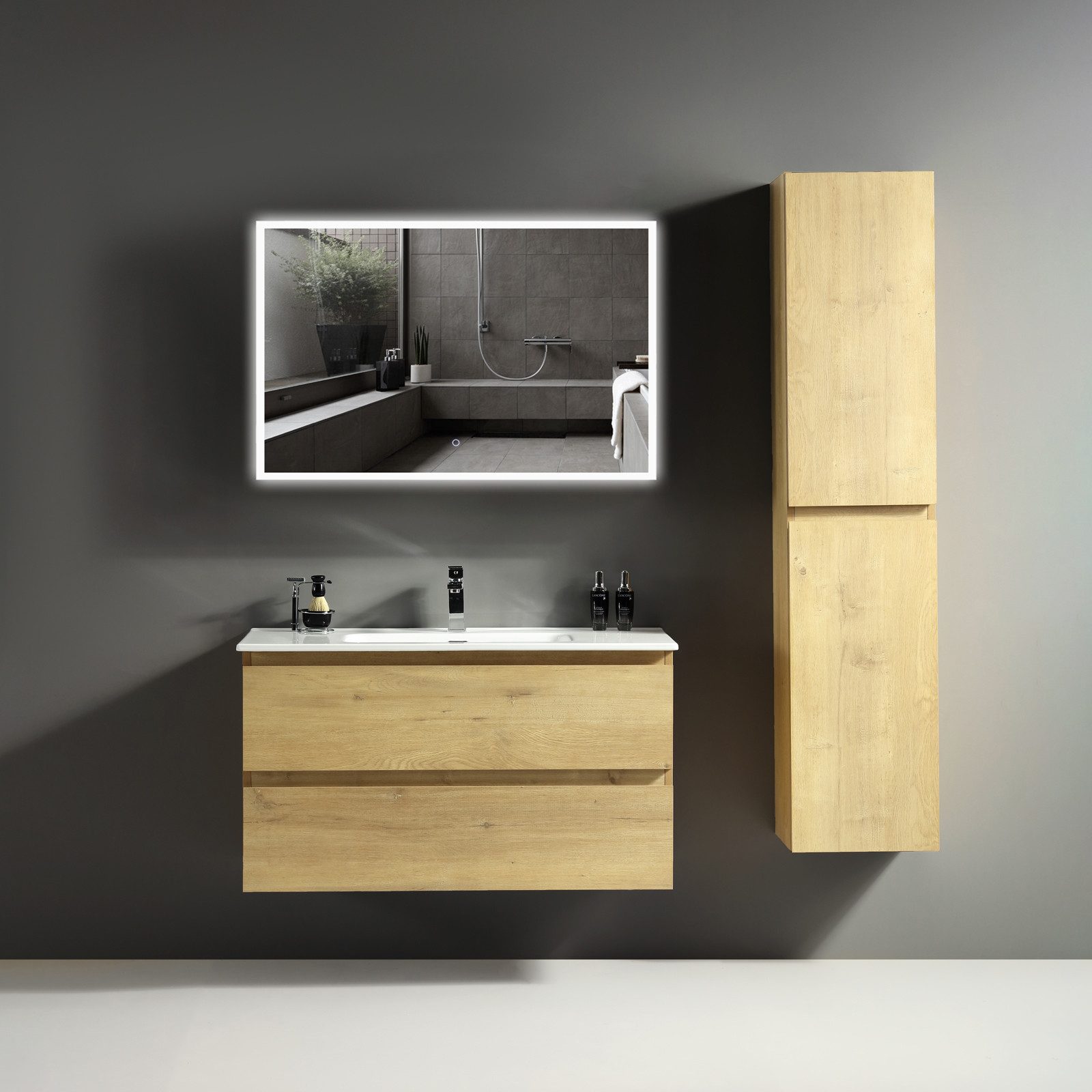 Alpenberger Badmöbel-Set Badezimmermöbel Badezimmer Schrank, (Waschplatz günstig online kaufen