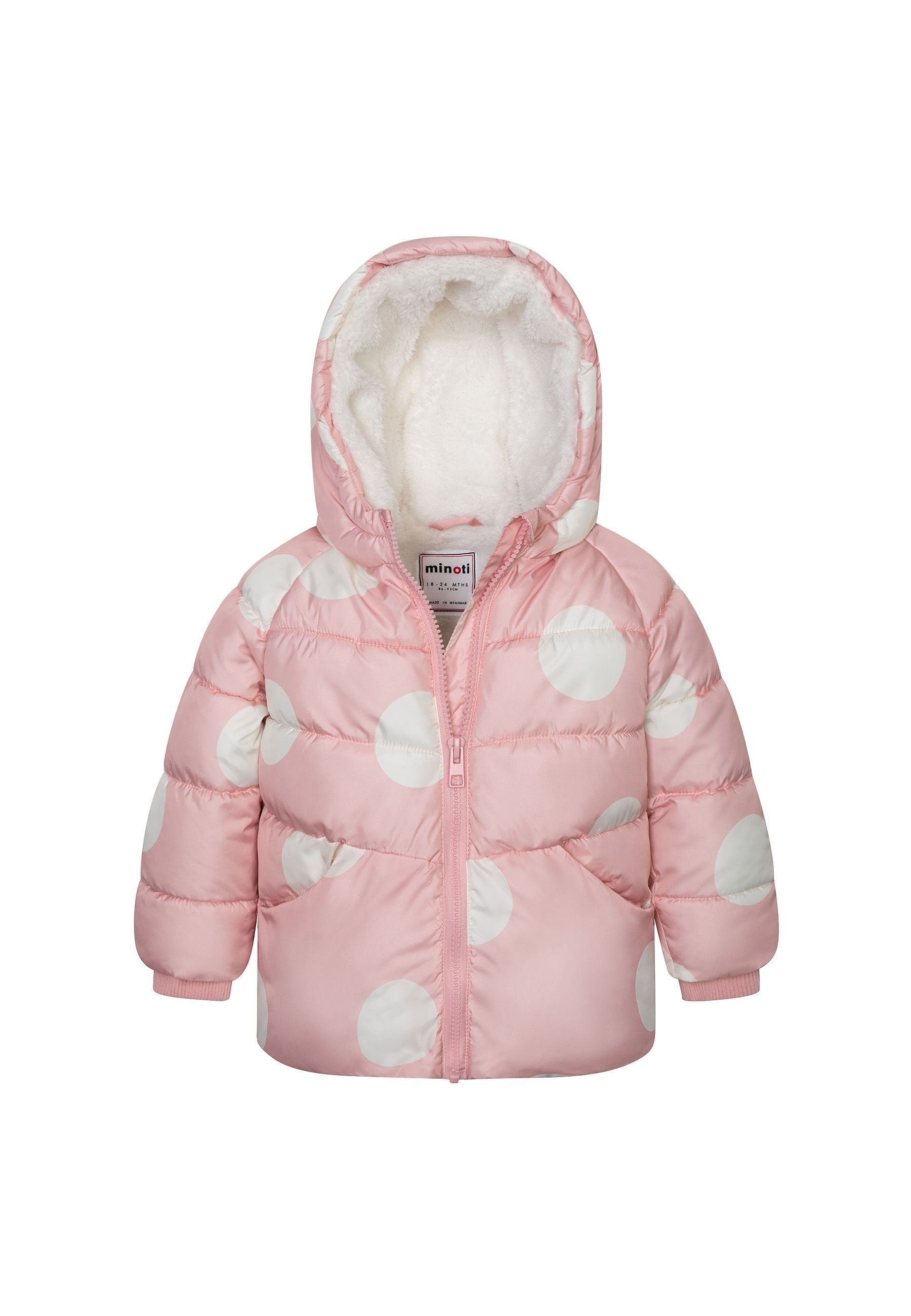 MINOTI Winterjacke Pufferjacke mit Punkten (3m-3y)